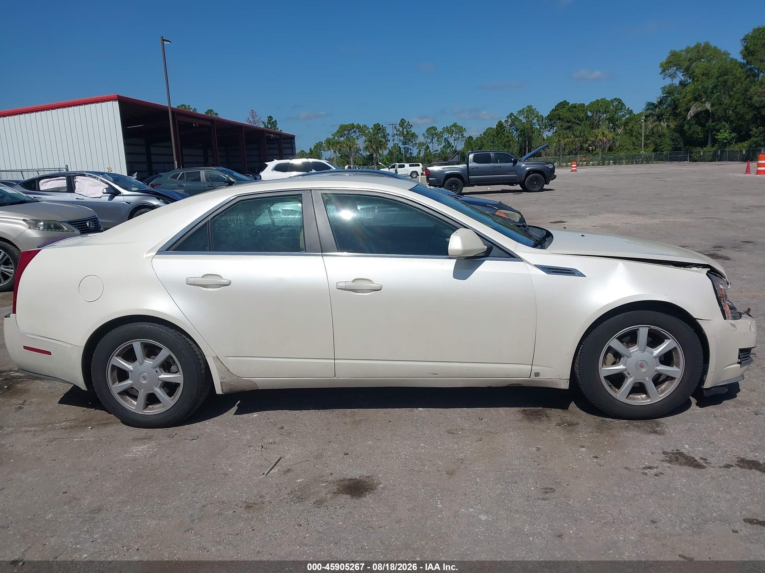 2008 Cadillac Cts Rwd W/1sa White vin: 1G6DF577480198399