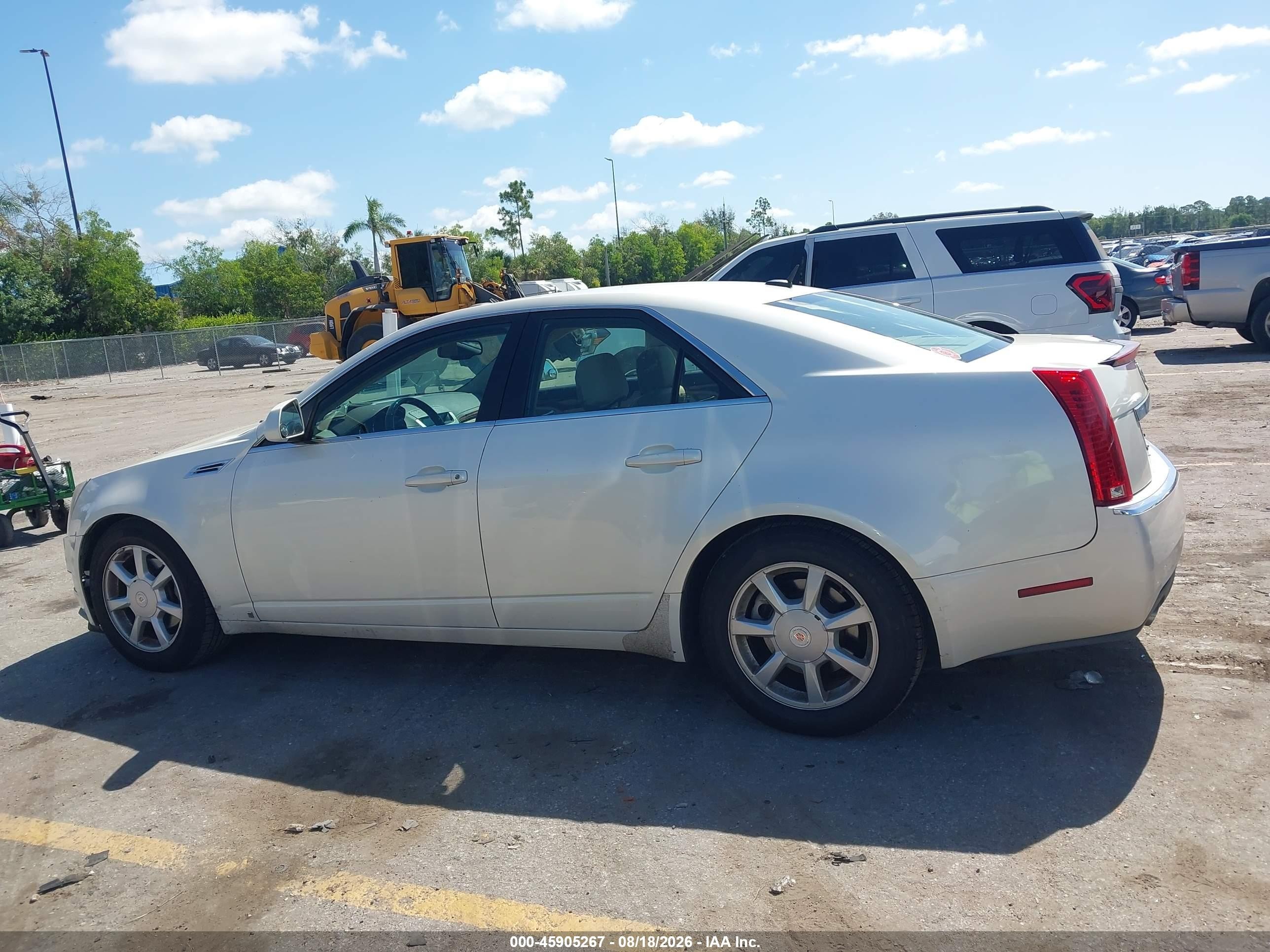 2008 Cadillac Cts Rwd W/1sa White vin: 1G6DF577480198399