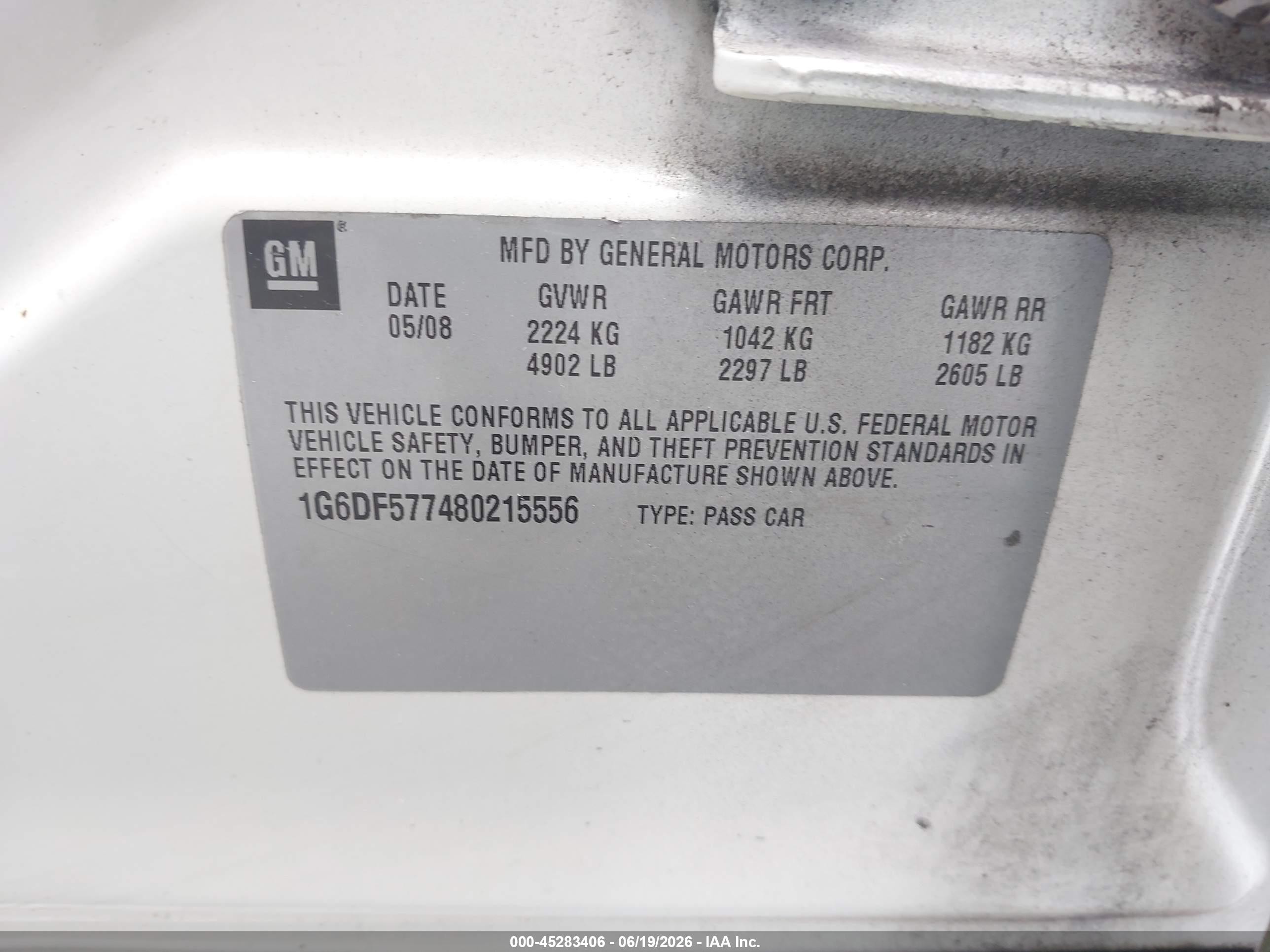 2008 Cadillac Cts Standard Green vin: 1G6DF577480215556