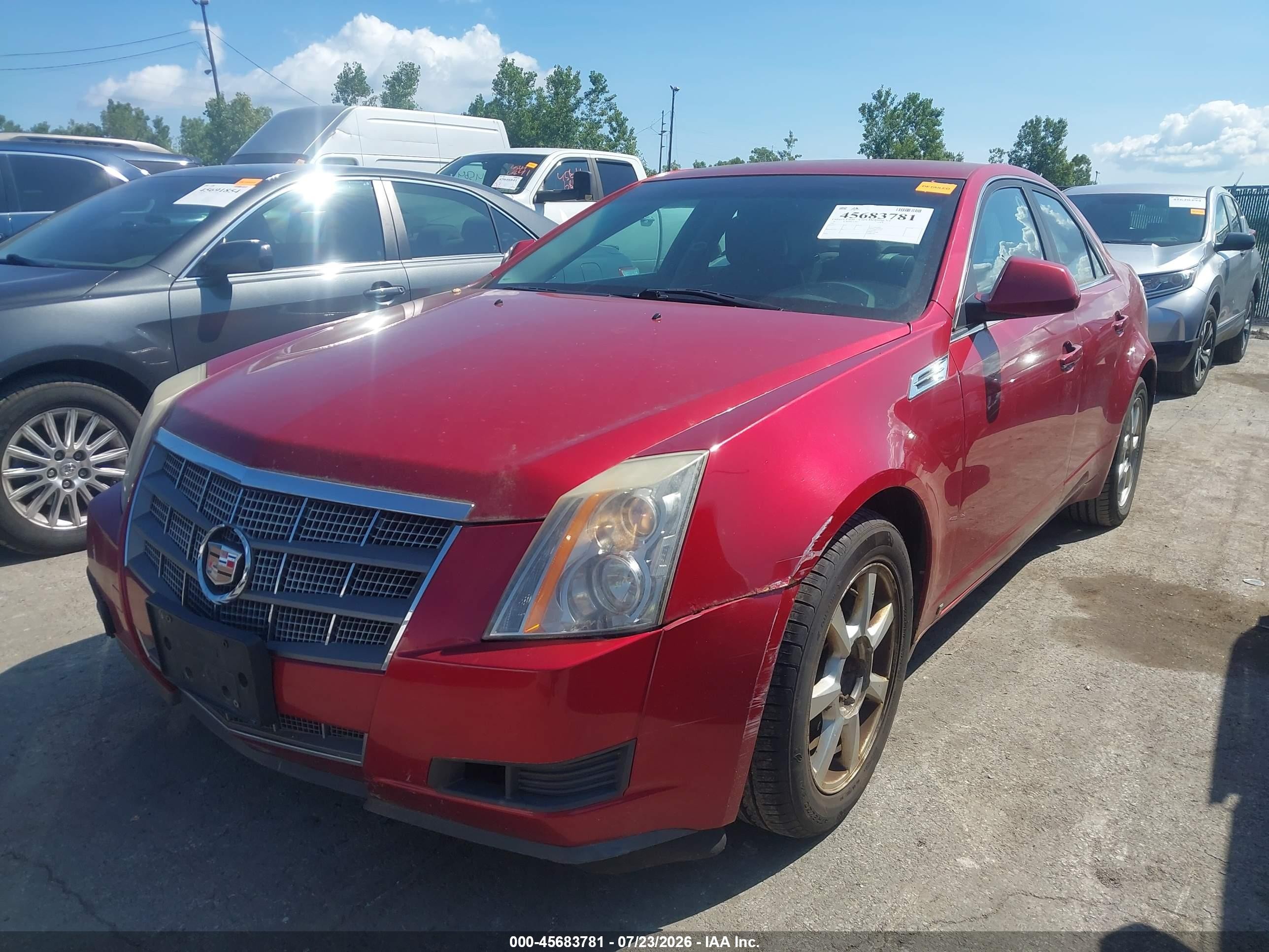 2009 Cadillac Cts Rwd W/1sa Red vin: 1G6DF577490101476