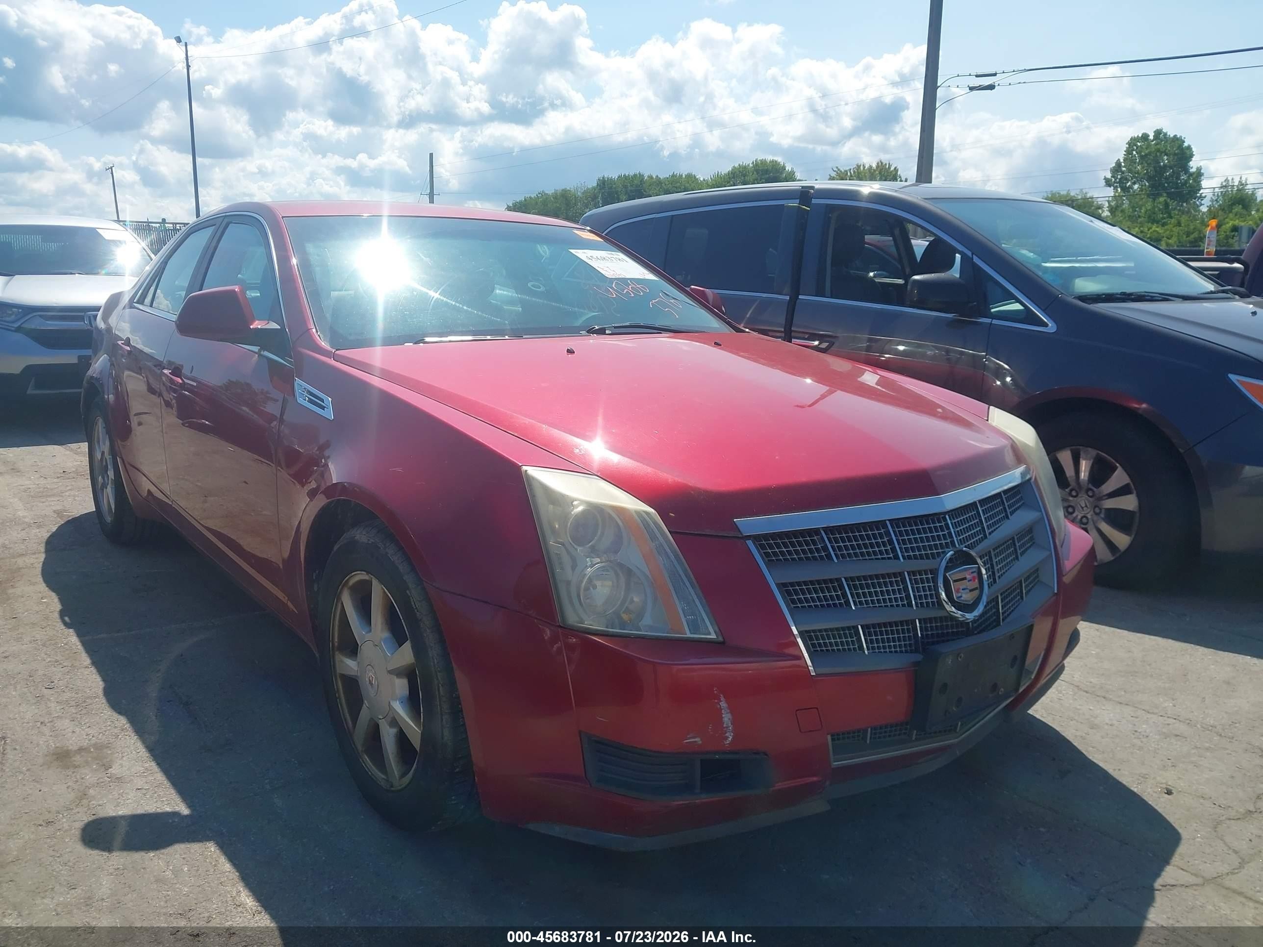 2009 Cadillac Cts Rwd W/1sa Red vin: 1G6DF577490101476