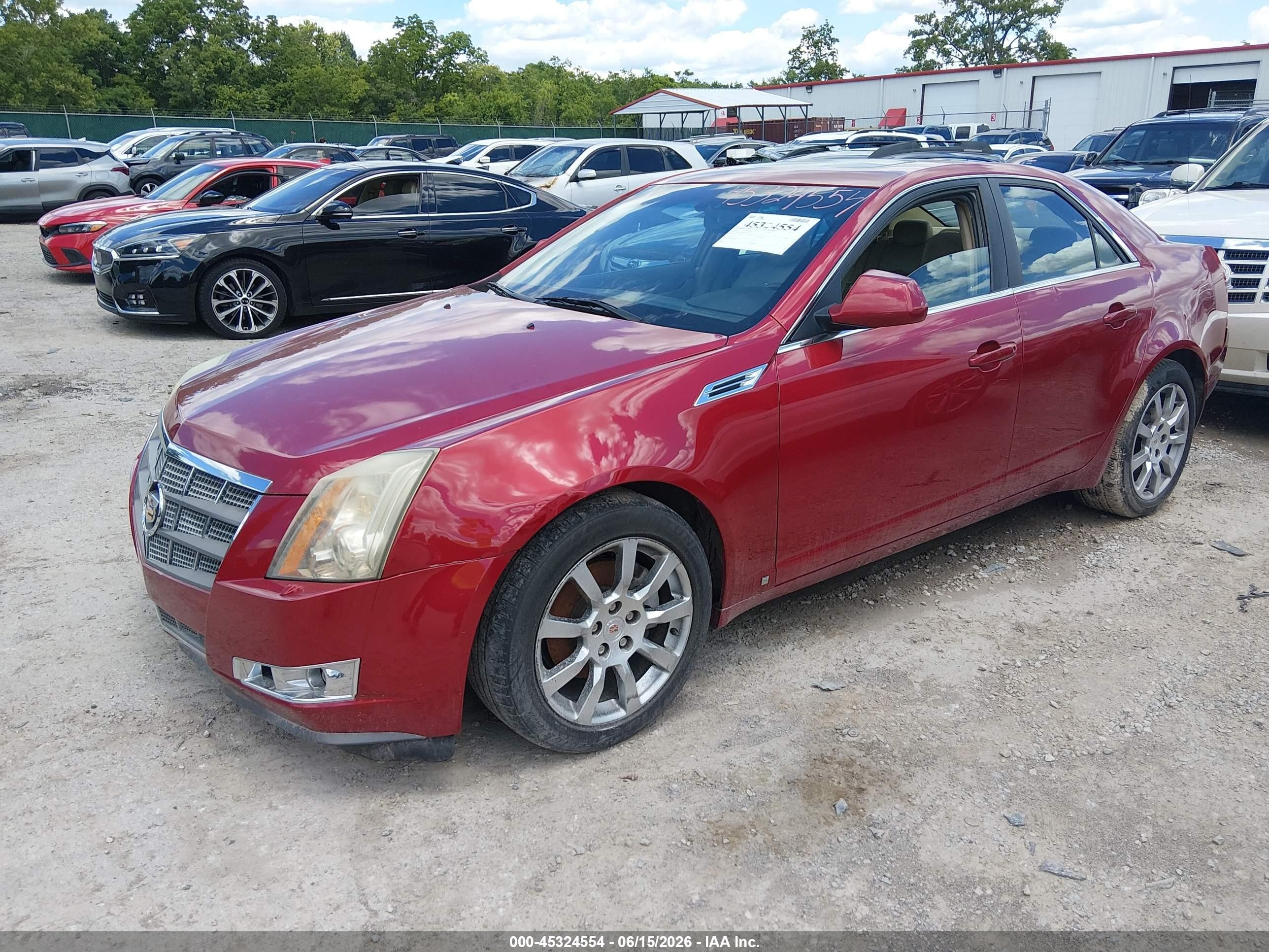 2009 Cadillac Cts Rwd W/1sa Red vin: 1G6DF577490170300