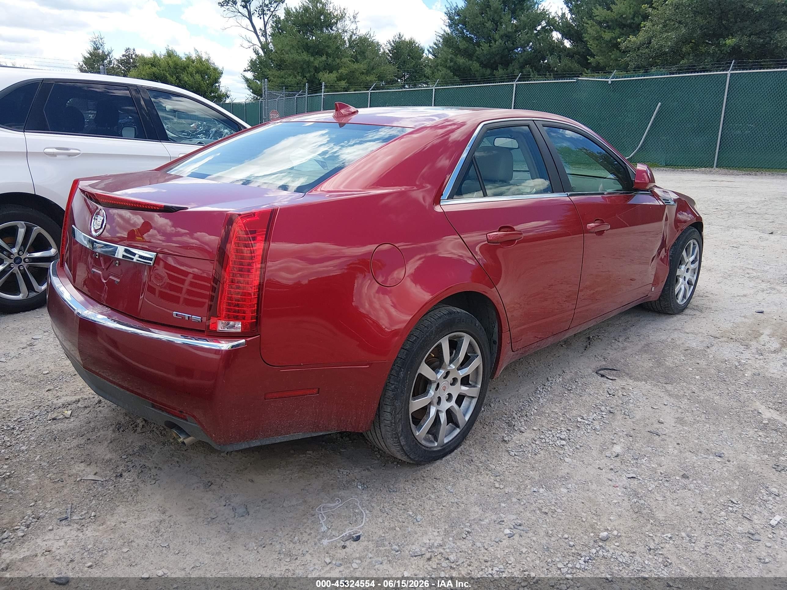 2009 Cadillac Cts Rwd W/1sa Red vin: 1G6DF577490170300