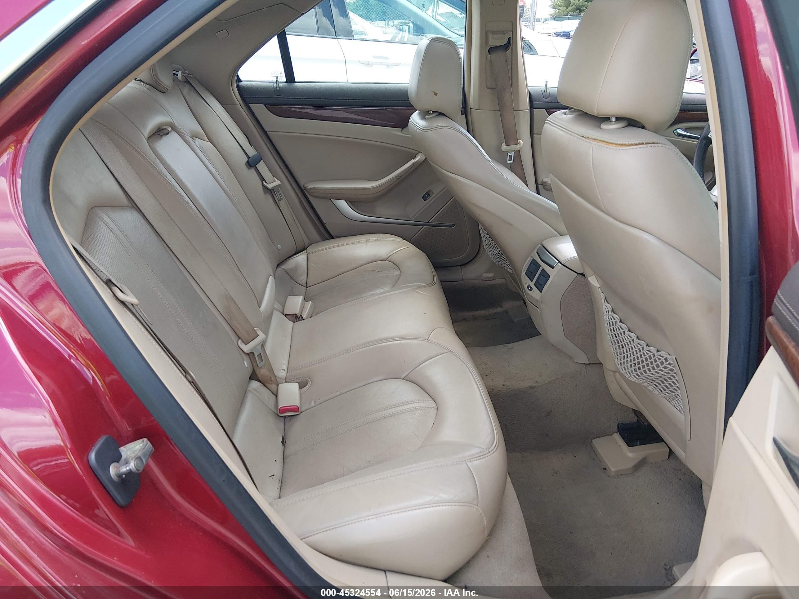 2009 Cadillac Cts Rwd W/1sa Red vin: 1G6DF577490170300