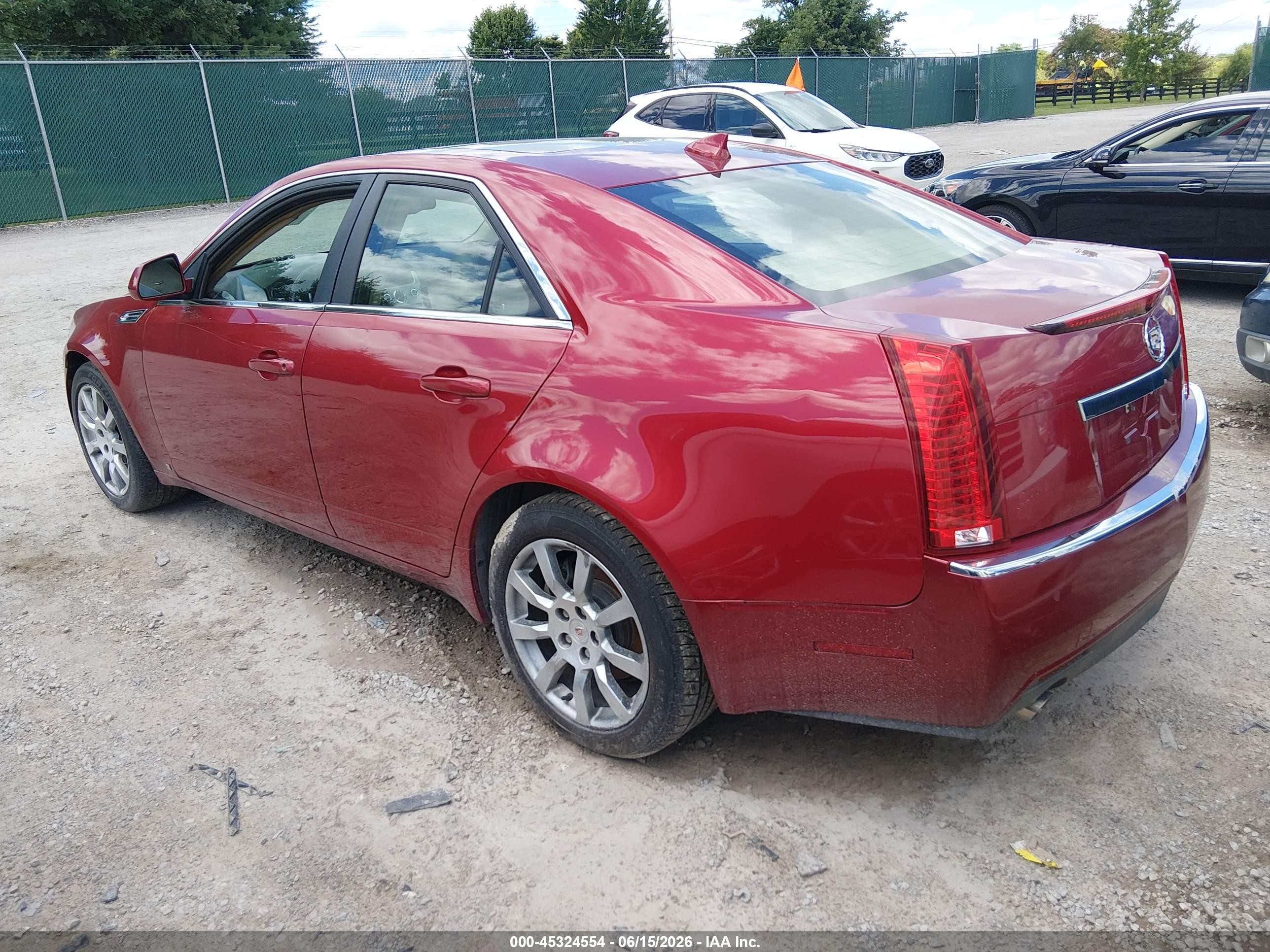 2009 Cadillac Cts Rwd W/1sa Red vin: 1G6DF577490170300