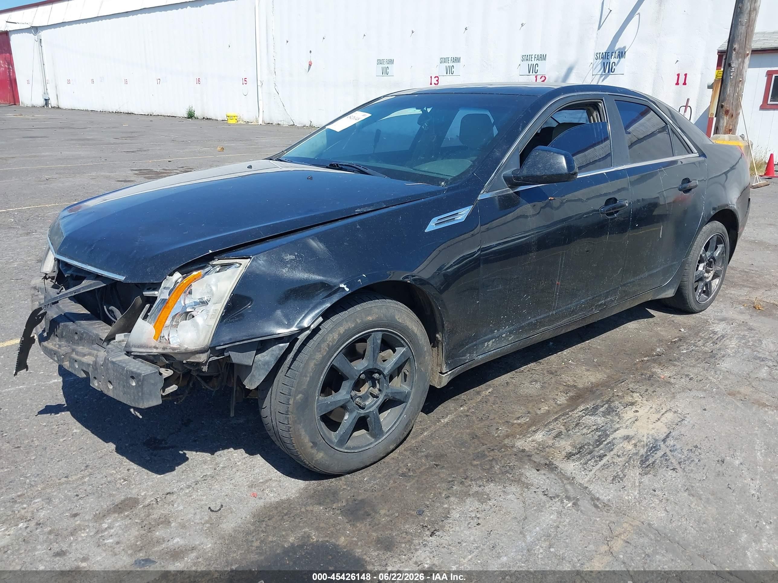 2008 Cadillac Cts Rwd W/1sa Black vin: 1G6DF577580191803
