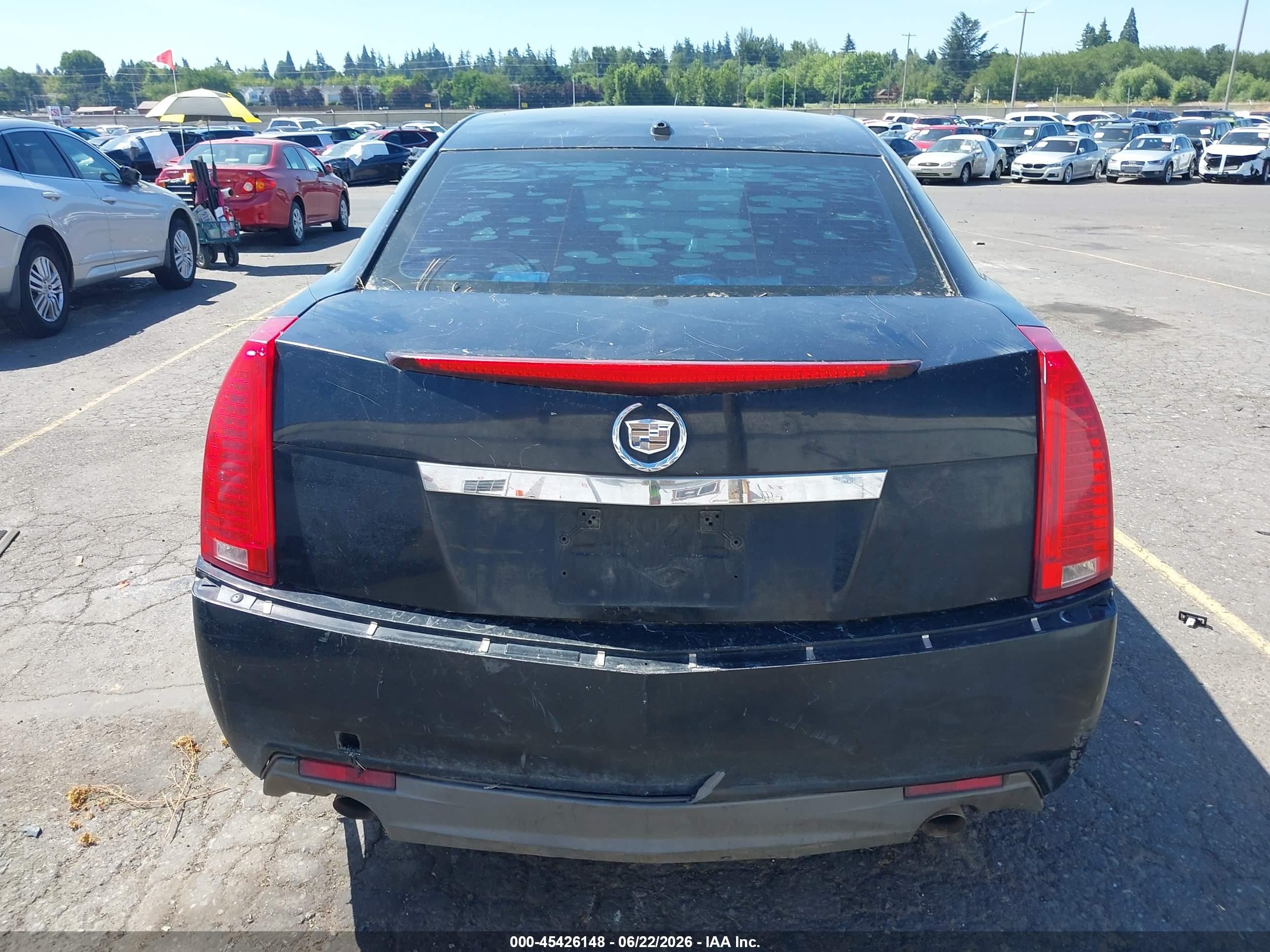 2008 Cadillac Cts Rwd W/1sa Black vin: 1G6DF577580191803