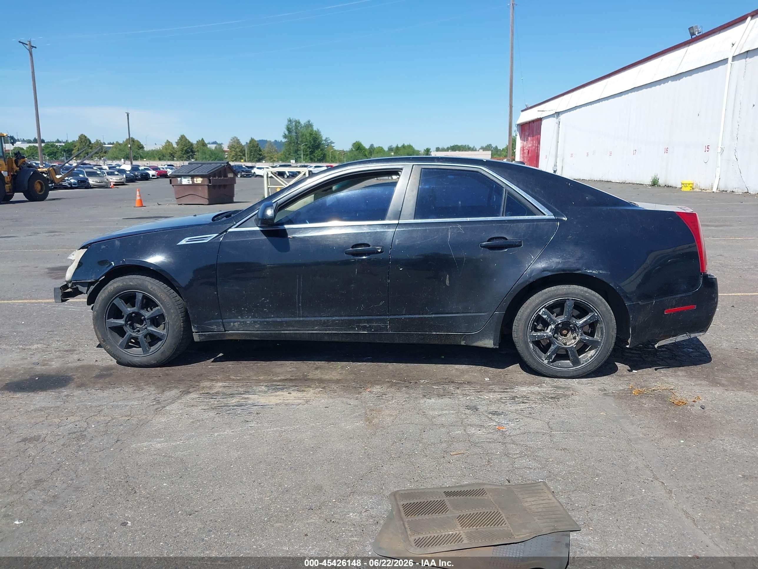 2008 Cadillac Cts Rwd W/1sa Black vin: 1G6DF577580191803