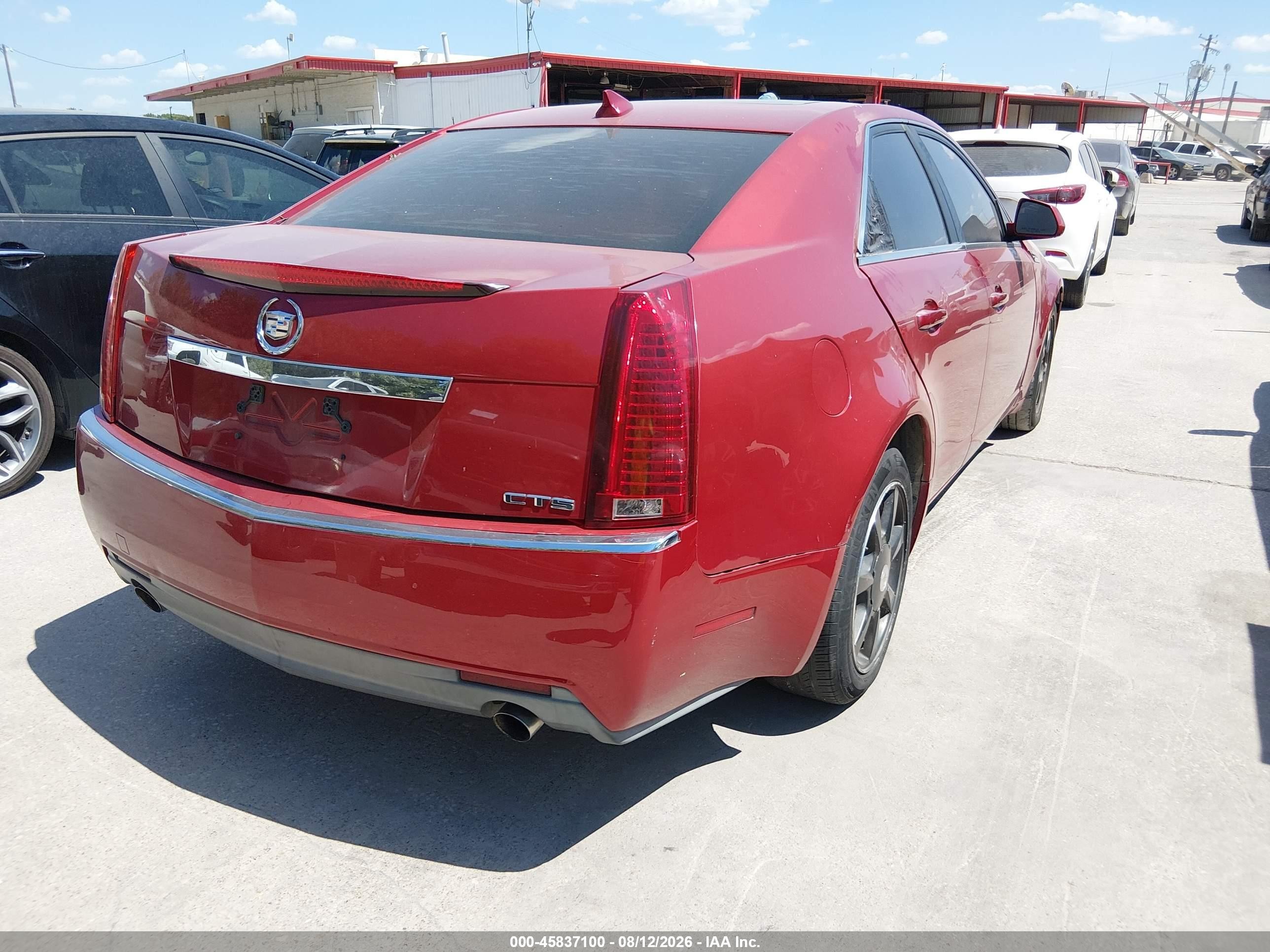2009 Cadillac Cts Rwd W/1sa Burgundy vin: 1G6DF577590100899