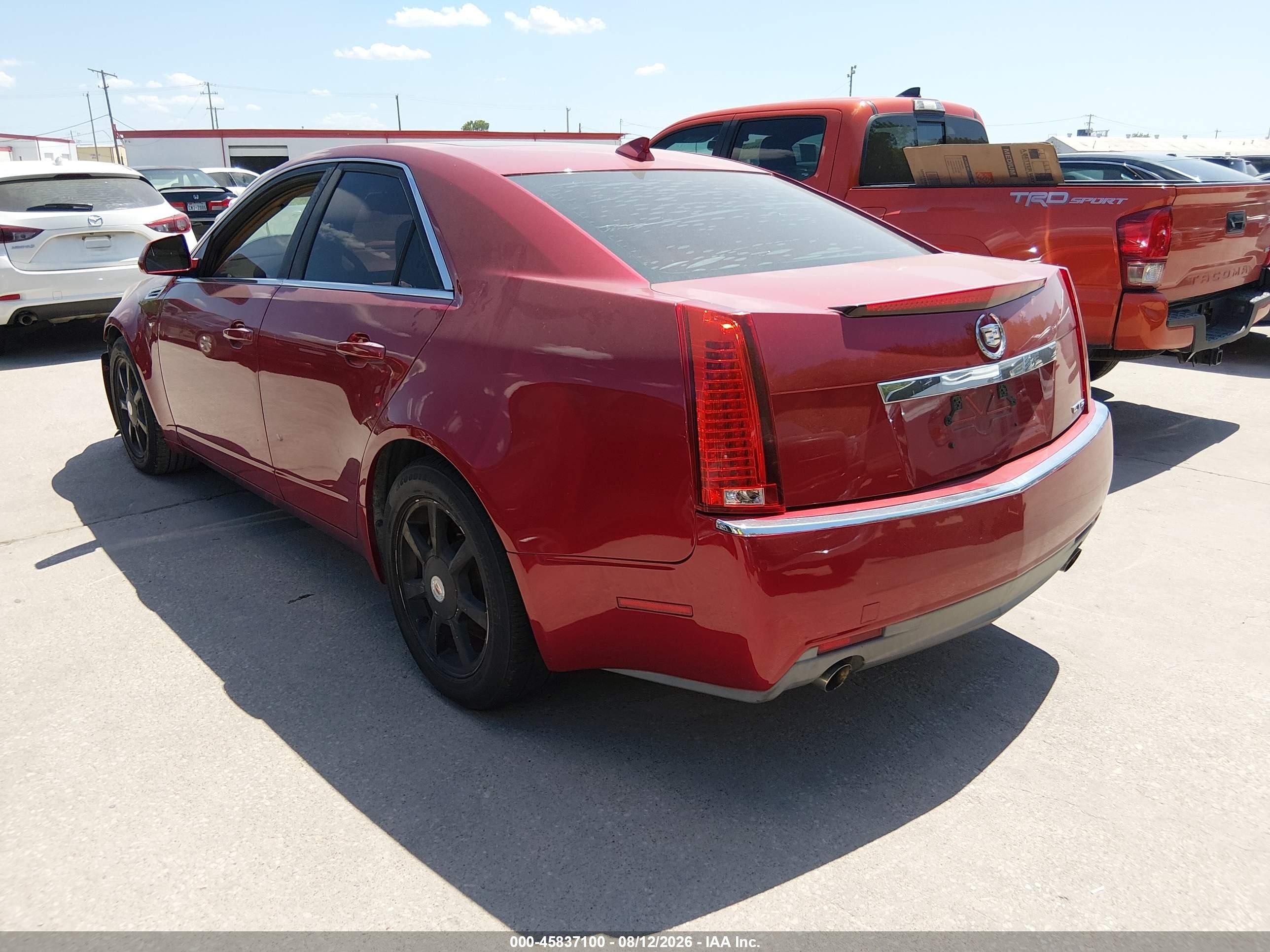 2009 Cadillac Cts Rwd W/1sa Burgundy vin: 1G6DF577590100899