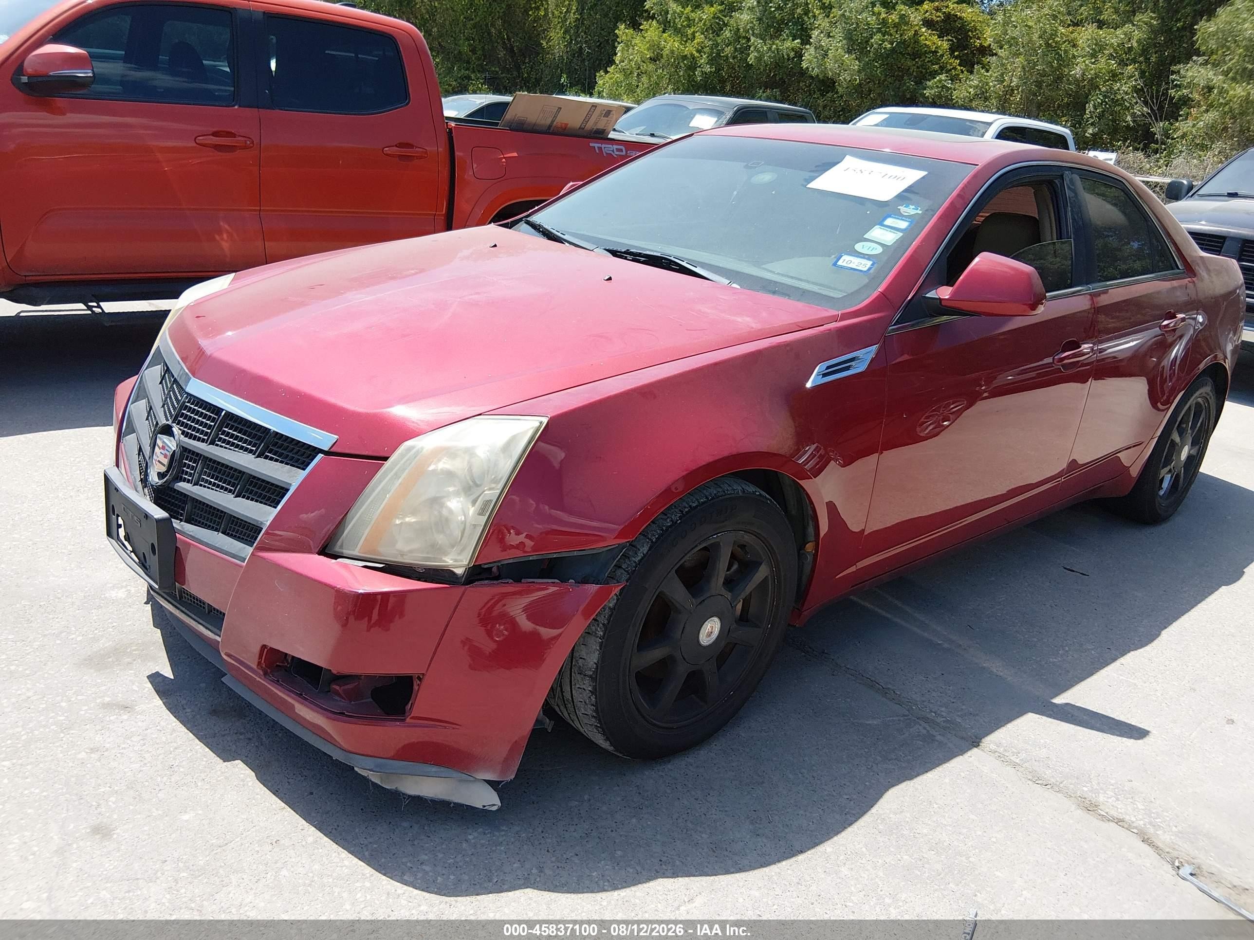 2009 Cadillac Cts Rwd W/1sa Burgundy vin: 1G6DF577590100899