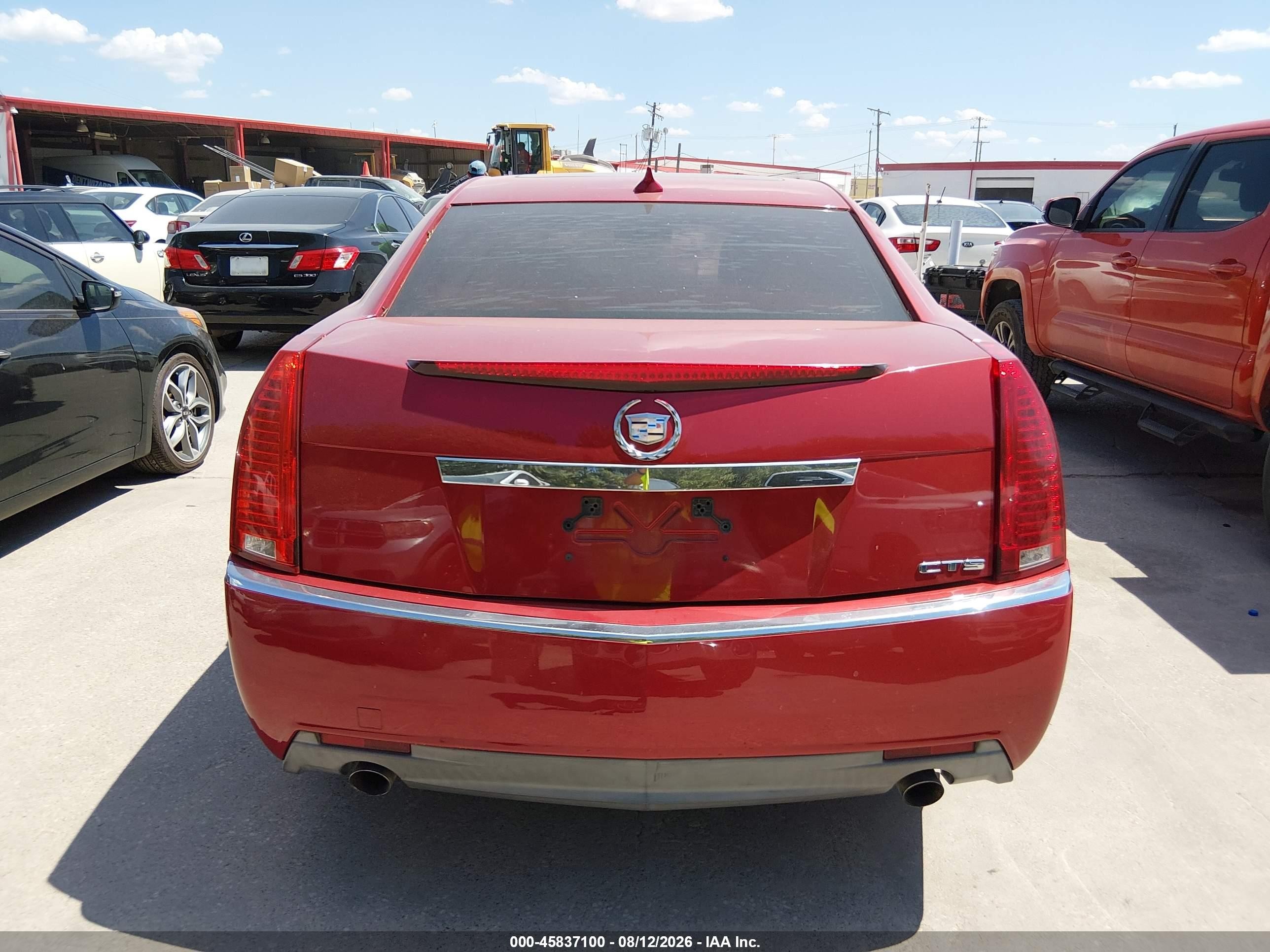 2009 Cadillac Cts Rwd W/1sa Burgundy vin: 1G6DF577590100899