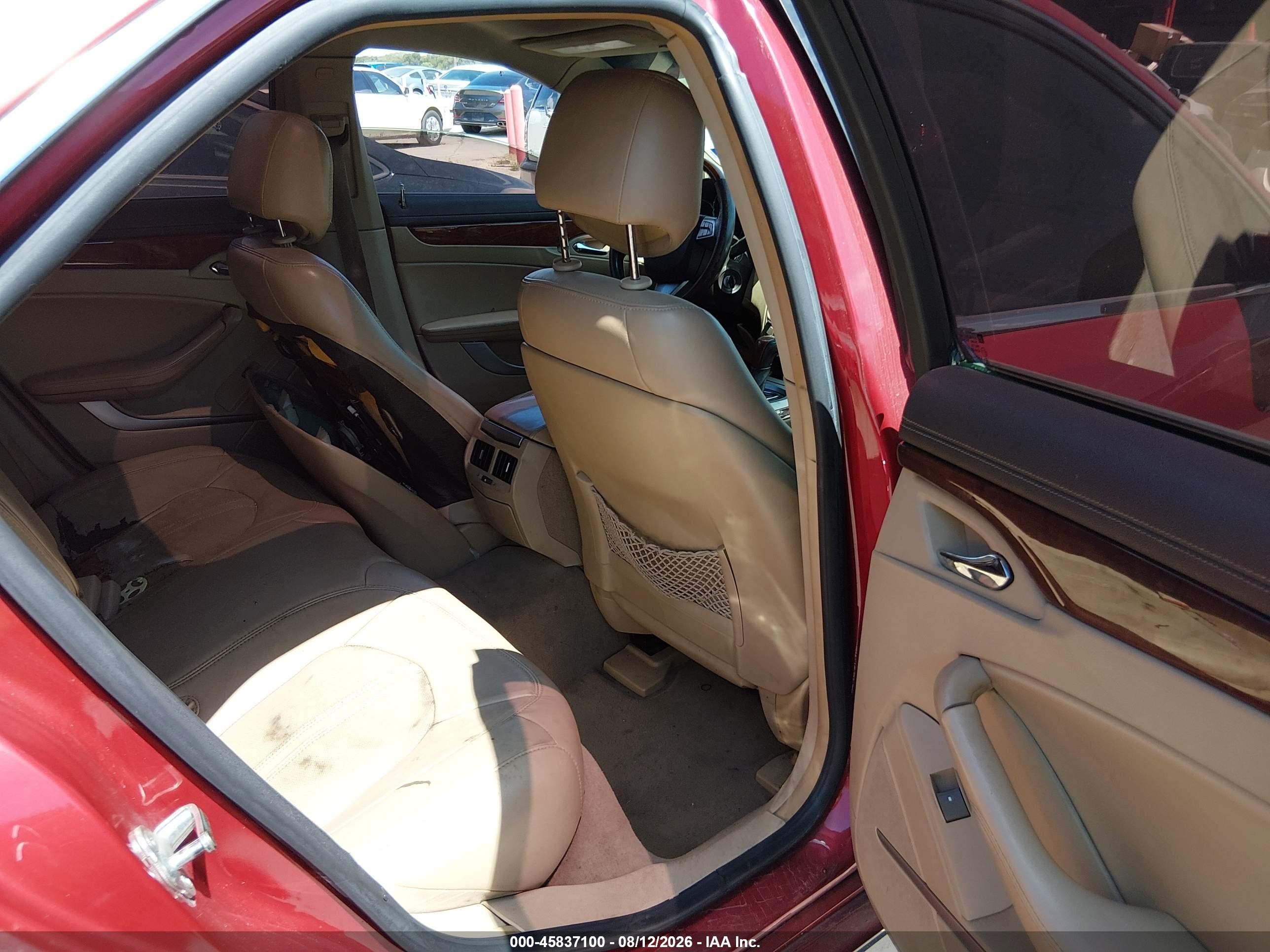 2009 Cadillac Cts Rwd W/1sa Burgundy vin: 1G6DF577590100899