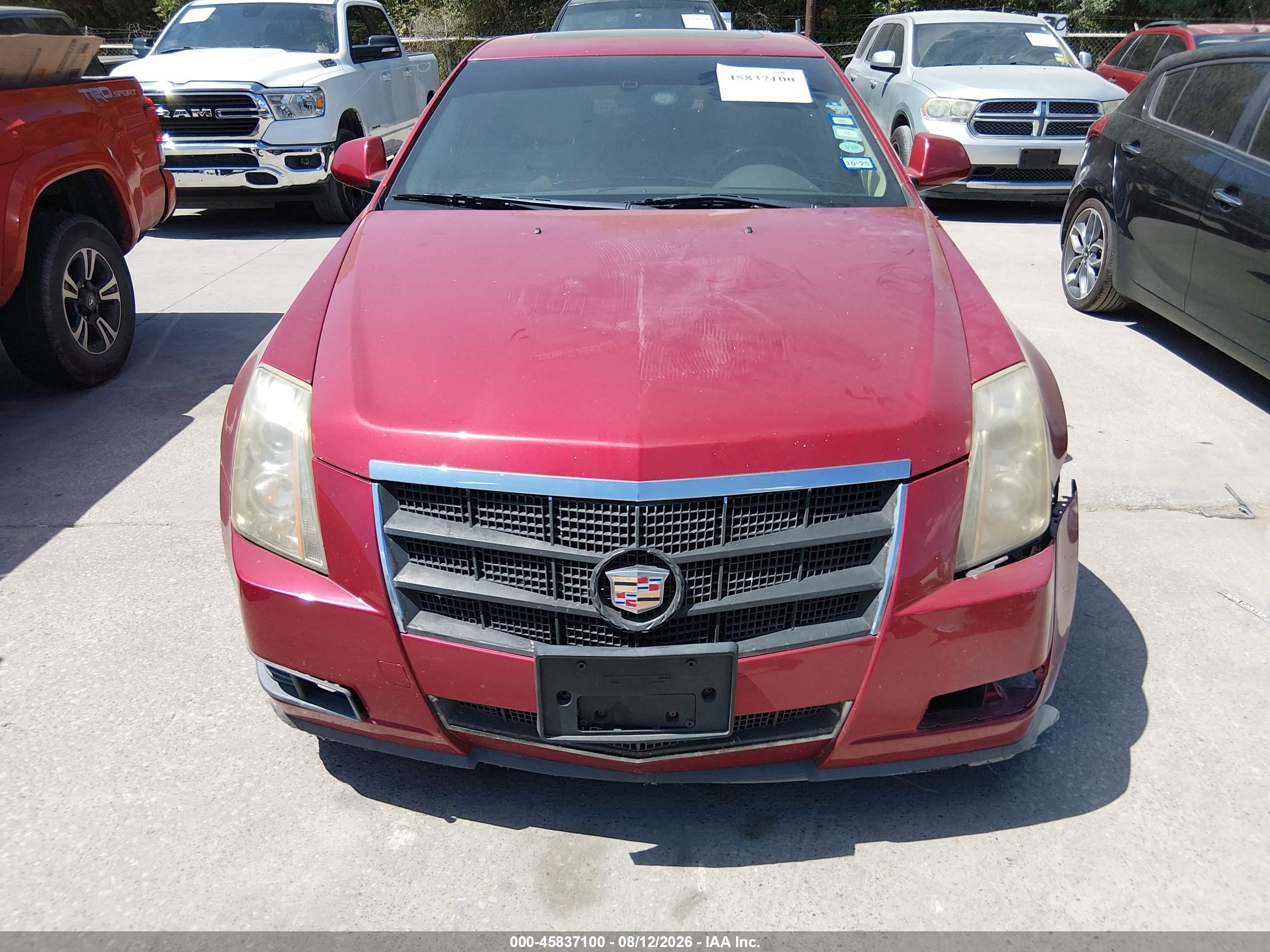 2009 Cadillac Cts Rwd W/1sa Burgundy vin: 1G6DF577590100899