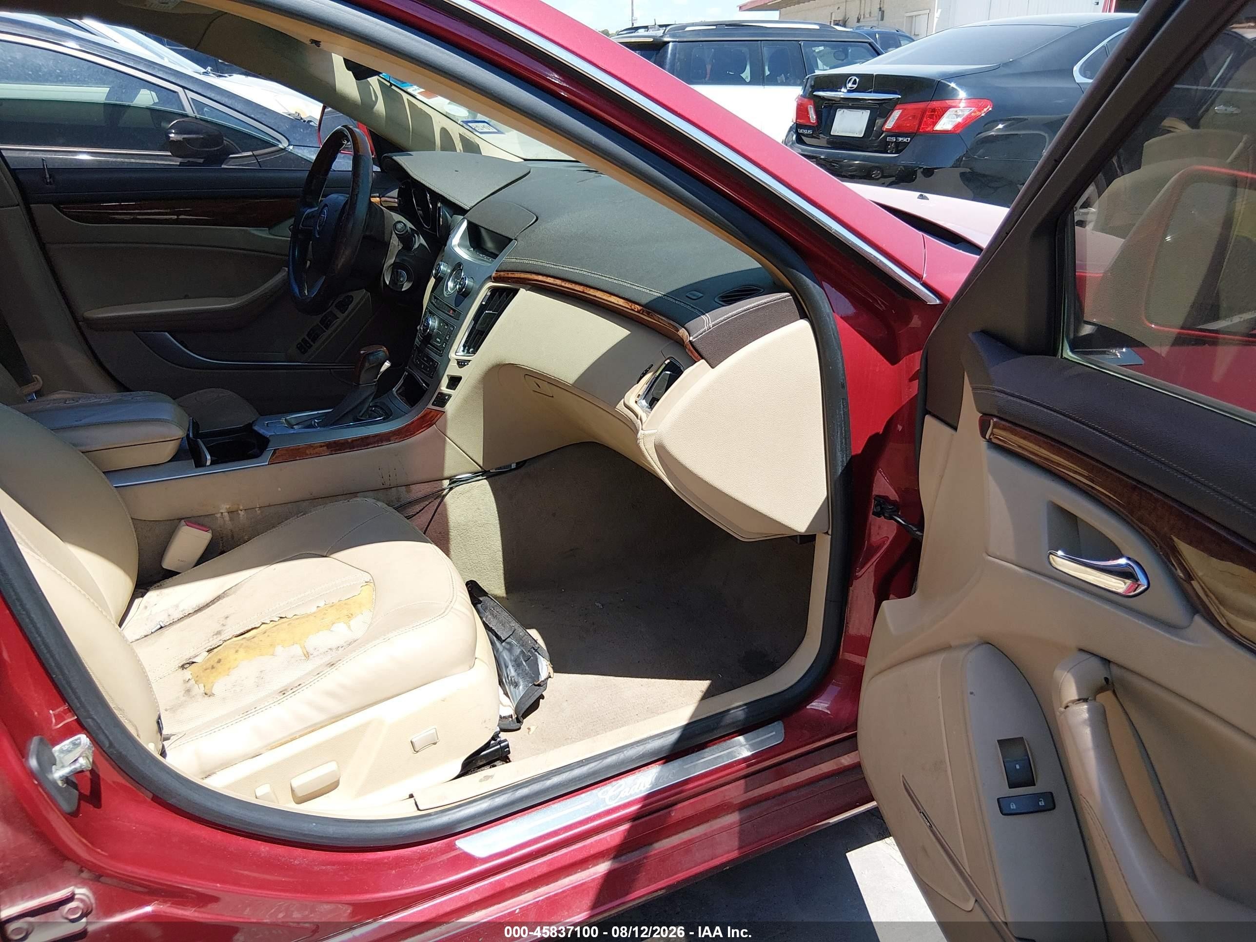 2009 Cadillac Cts Rwd W/1sa Burgundy vin: 1G6DF577590100899