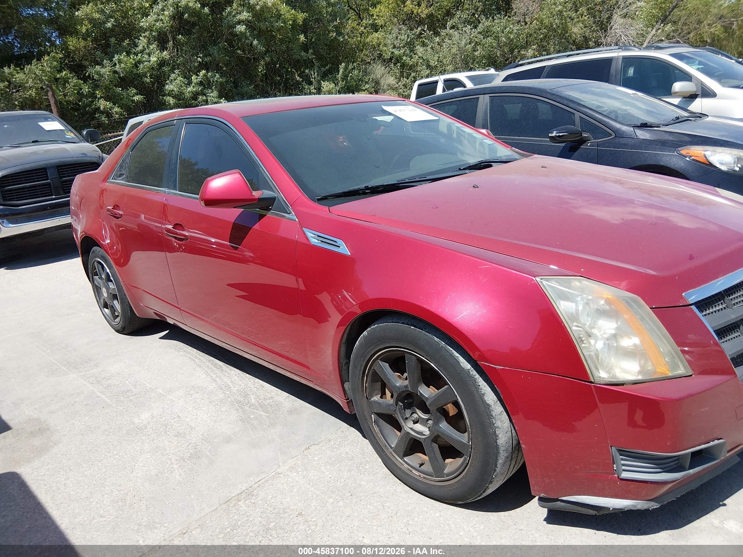 2009 Cadillac Cts Rwd W/1sa Burgundy vin: 1G6DF577590100899