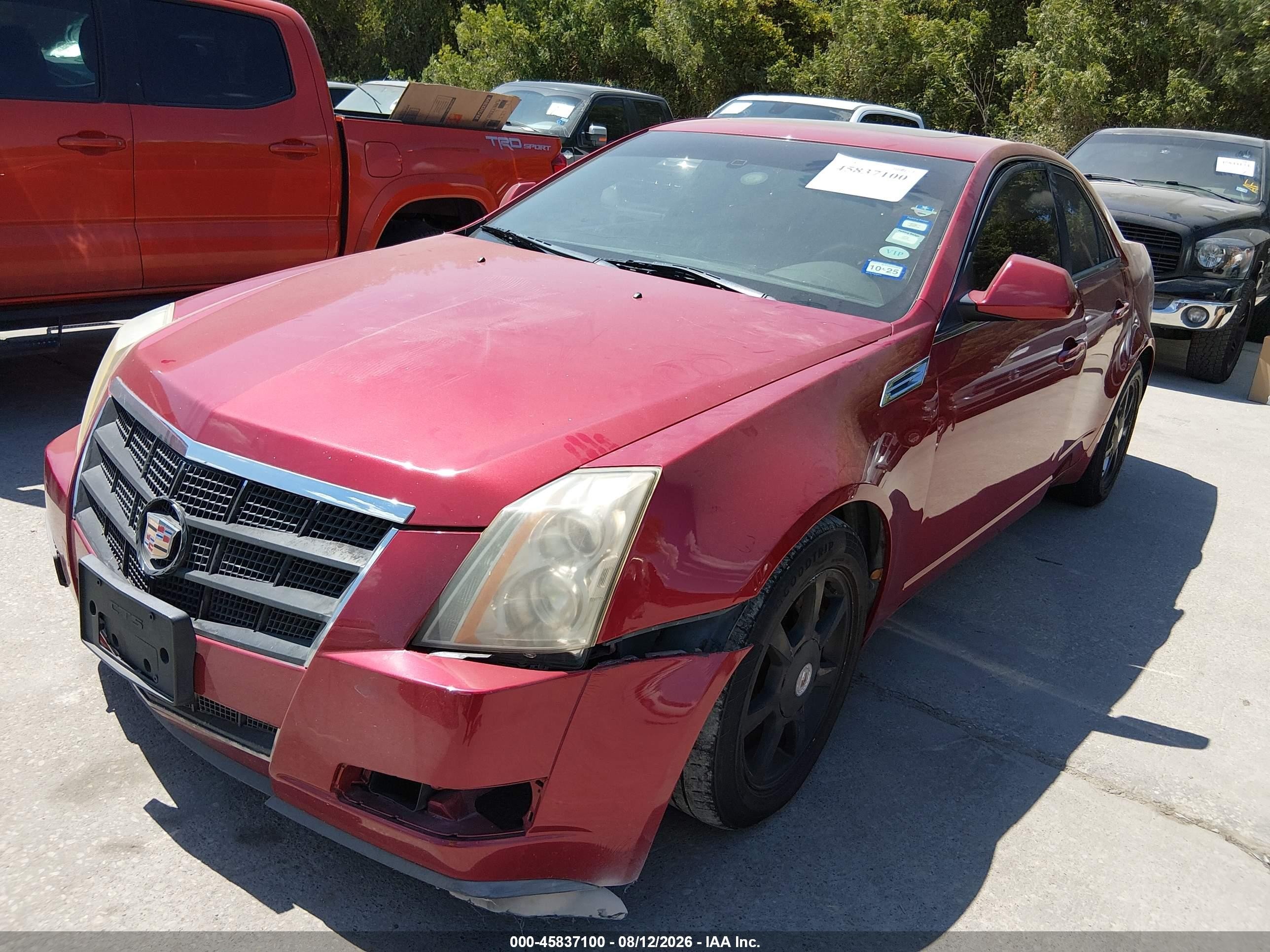 2009 Cadillac Cts Rwd W/1sa Burgundy vin: 1G6DF577590100899