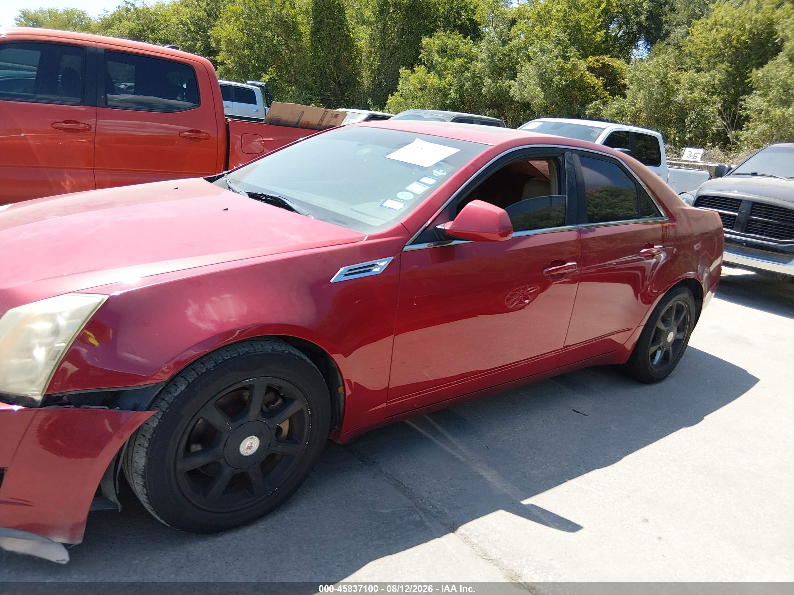 2009 Cadillac Cts Rwd W/1sa Burgundy vin: 1G6DF577590100899
