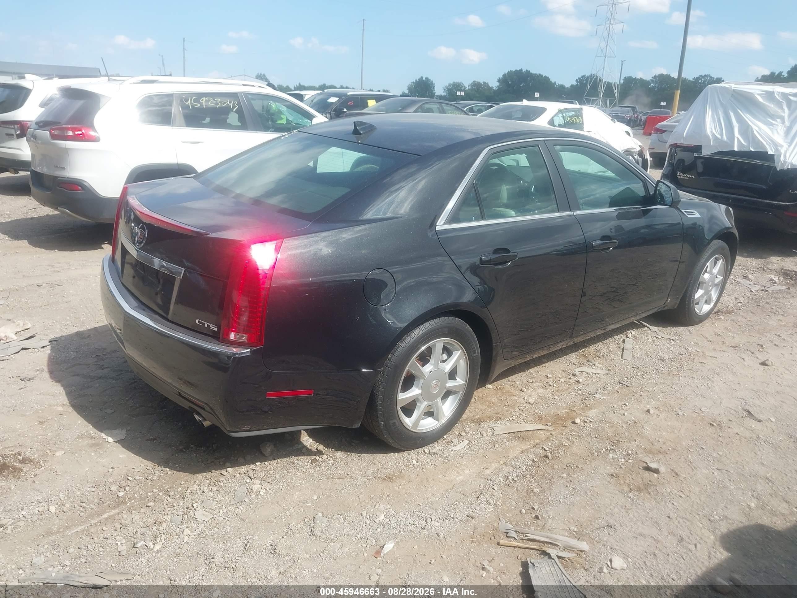 2009 Cadillac Cts Rwd W/1sa Black vin: 1G6DF577590140867