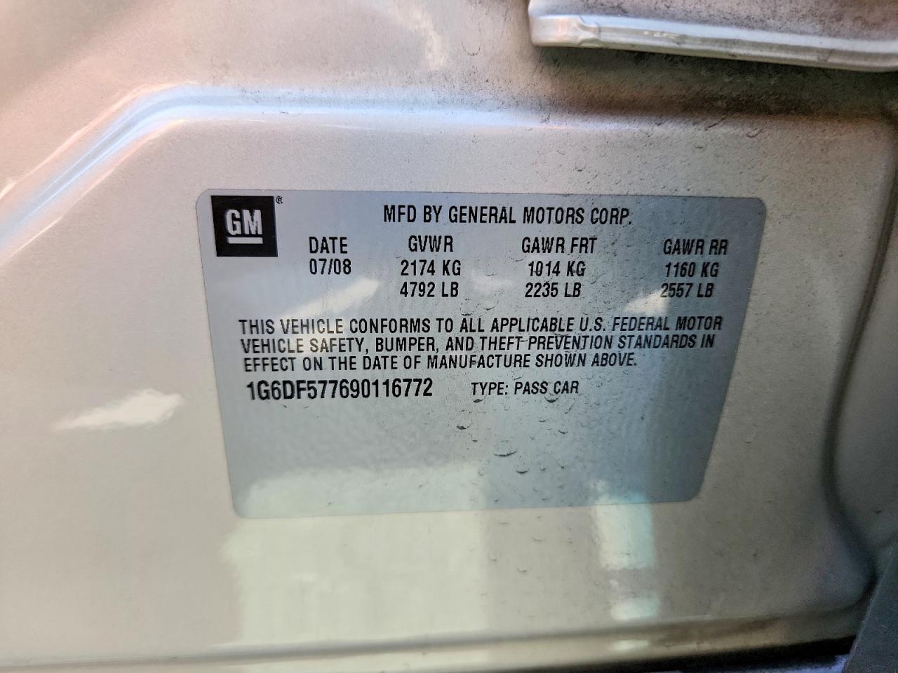 2009 Cadillac Cts Tan vin: 1G6DF577690116772