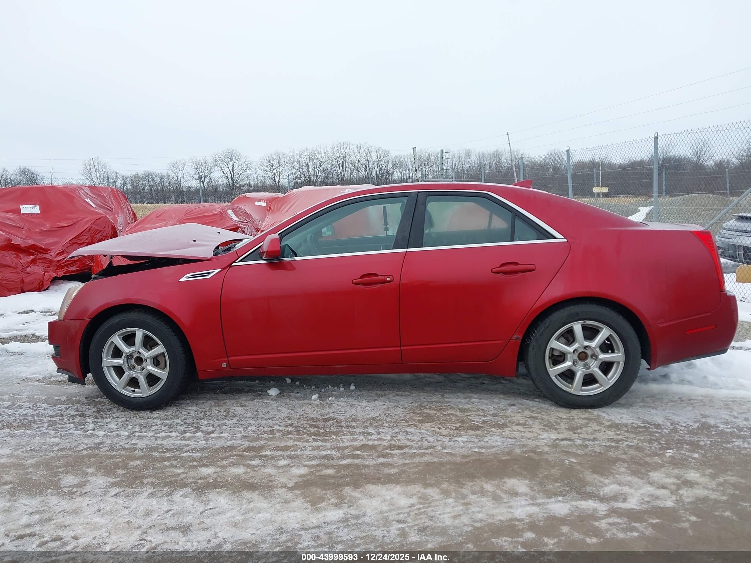 2009 Cadillac Cts Standard Red vin: 1G6DF577690130753