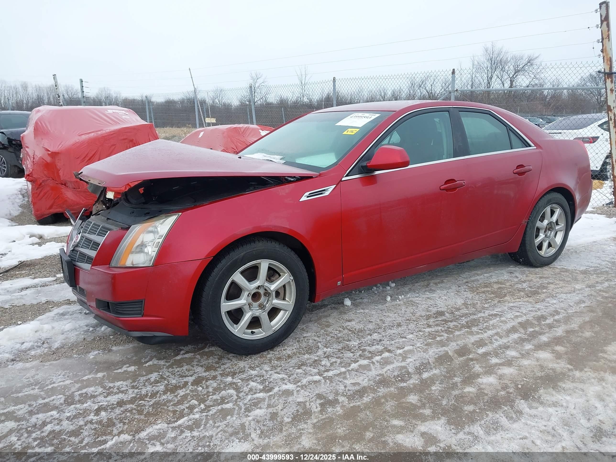 2009 Cadillac Cts Standard Red vin: 1G6DF577690130753
