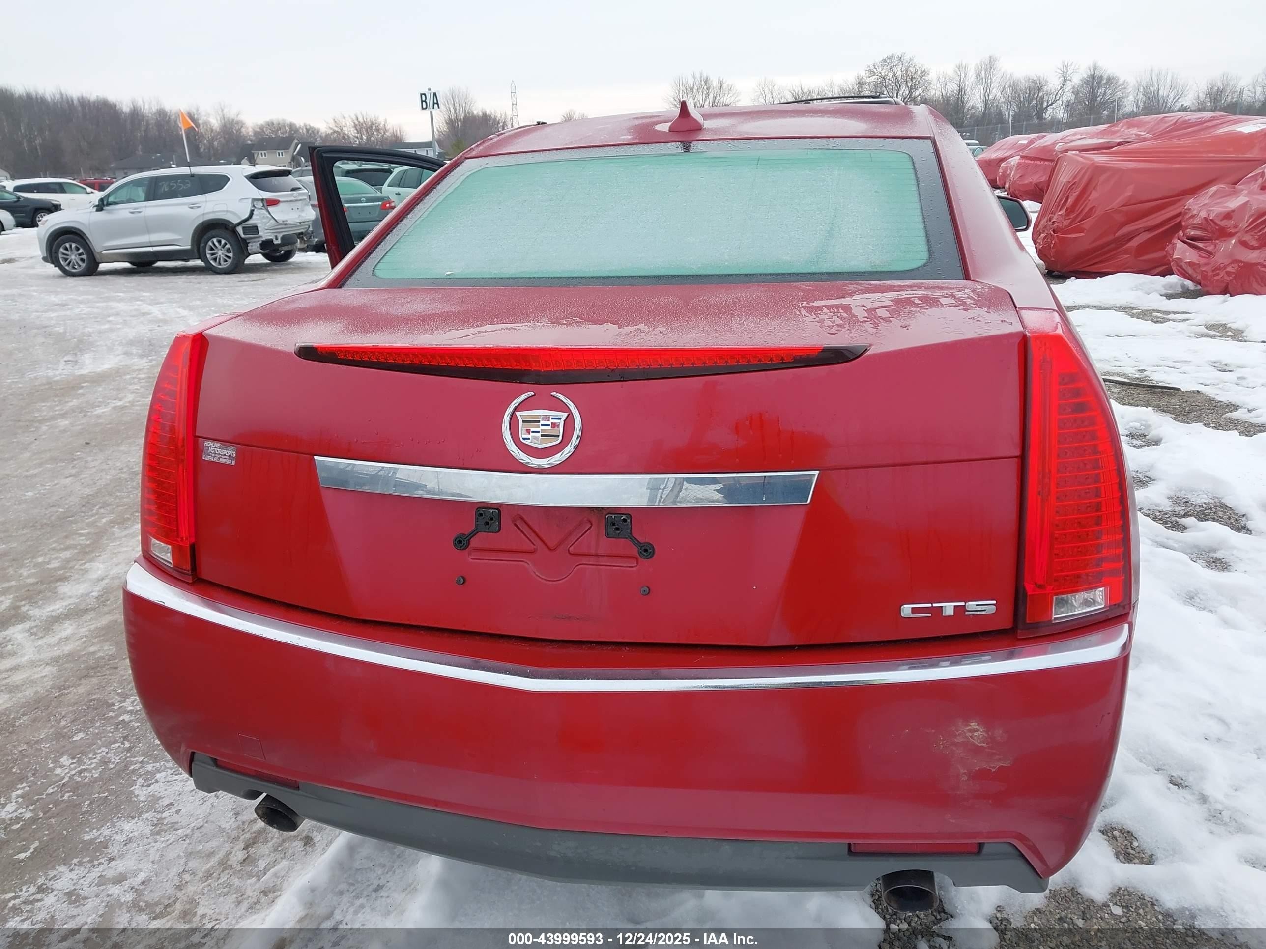 2009 Cadillac Cts Standard Red vin: 1G6DF577690130753