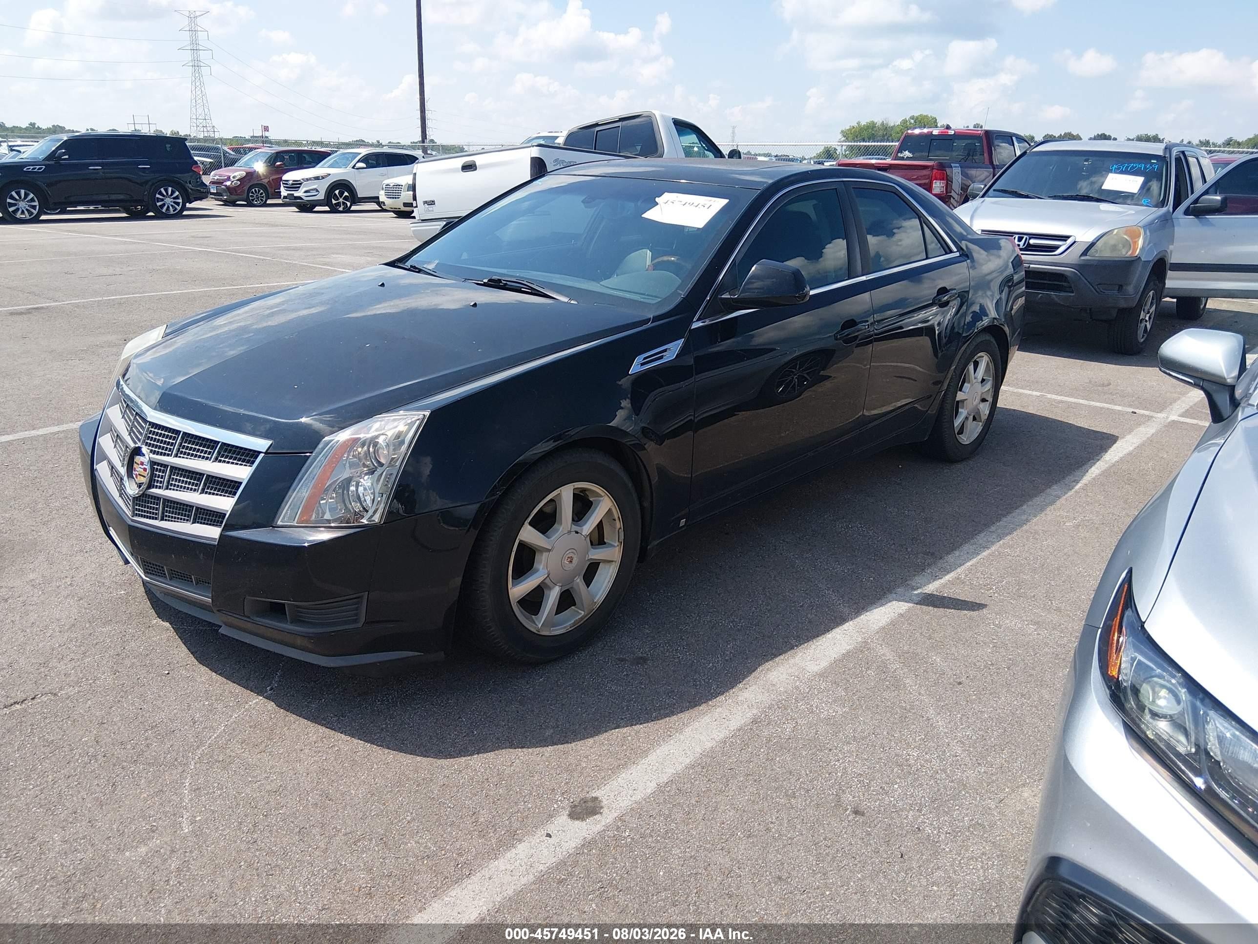 2009 Cadillac Cts Rwd W/1sa Black vin: 1G6DF577690147231
