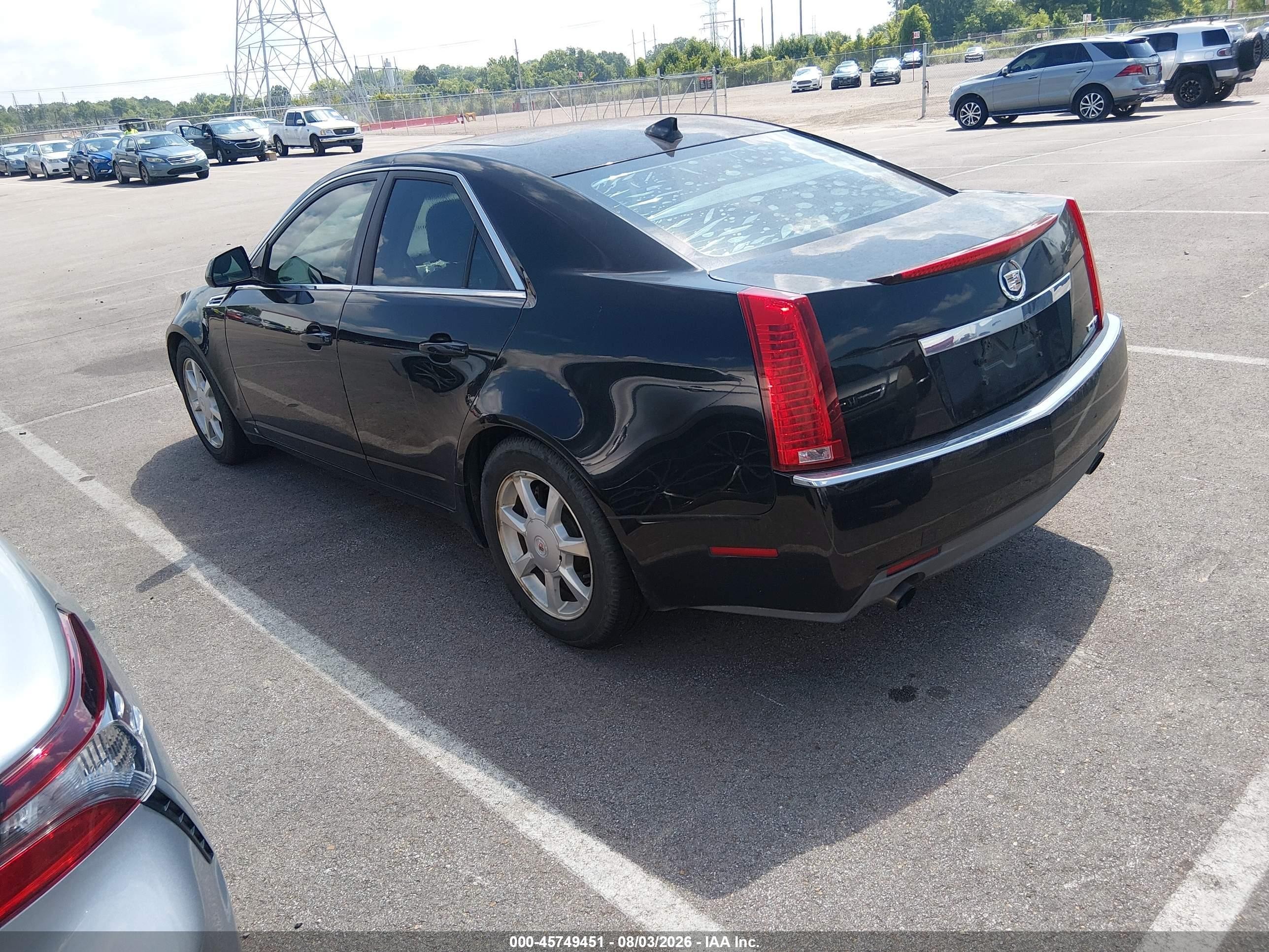 2009 Cadillac Cts Rwd W/1sa Black vin: 1G6DF577690147231
