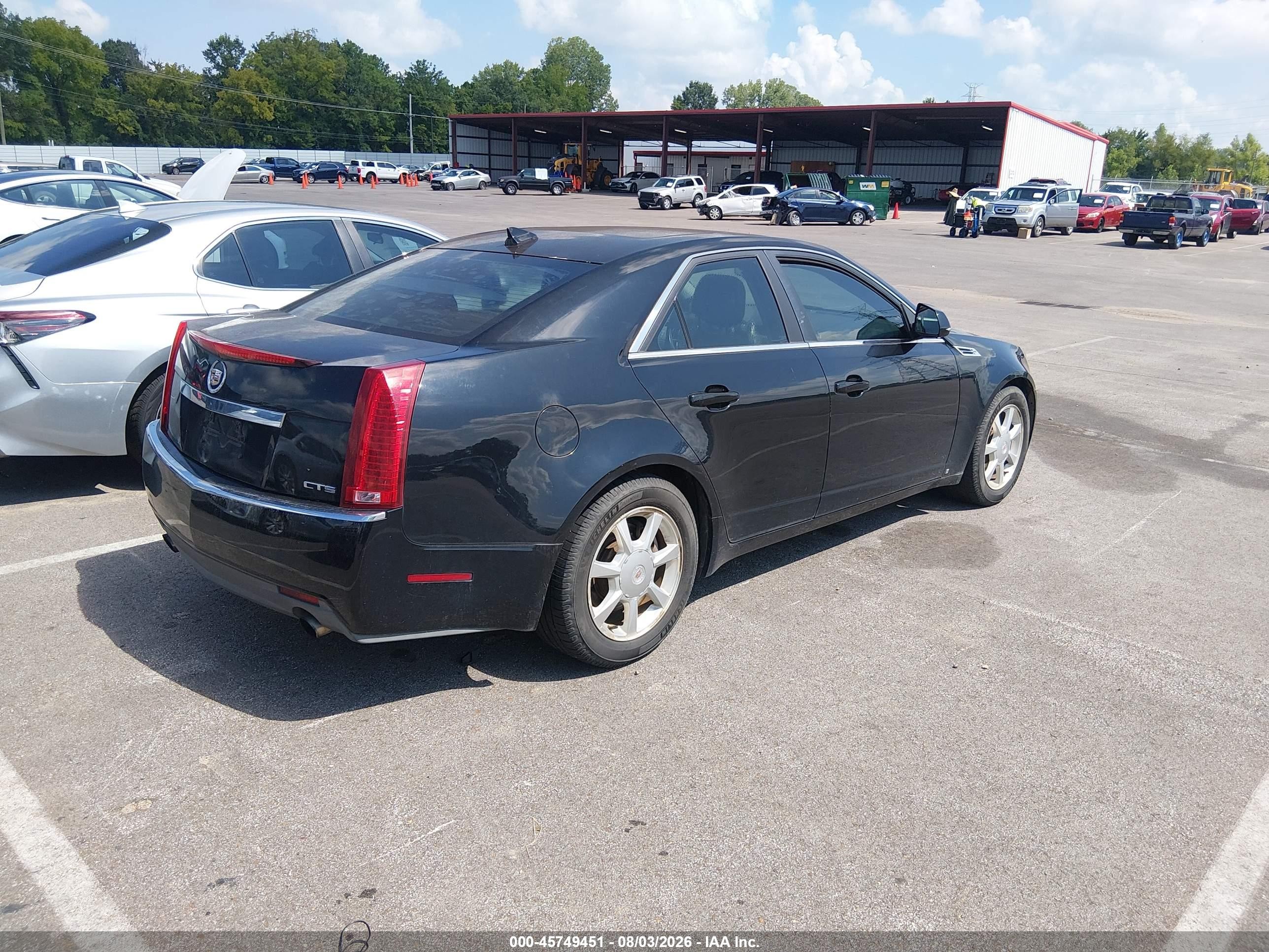 2009 Cadillac Cts Rwd W/1sa Black vin: 1G6DF577690147231