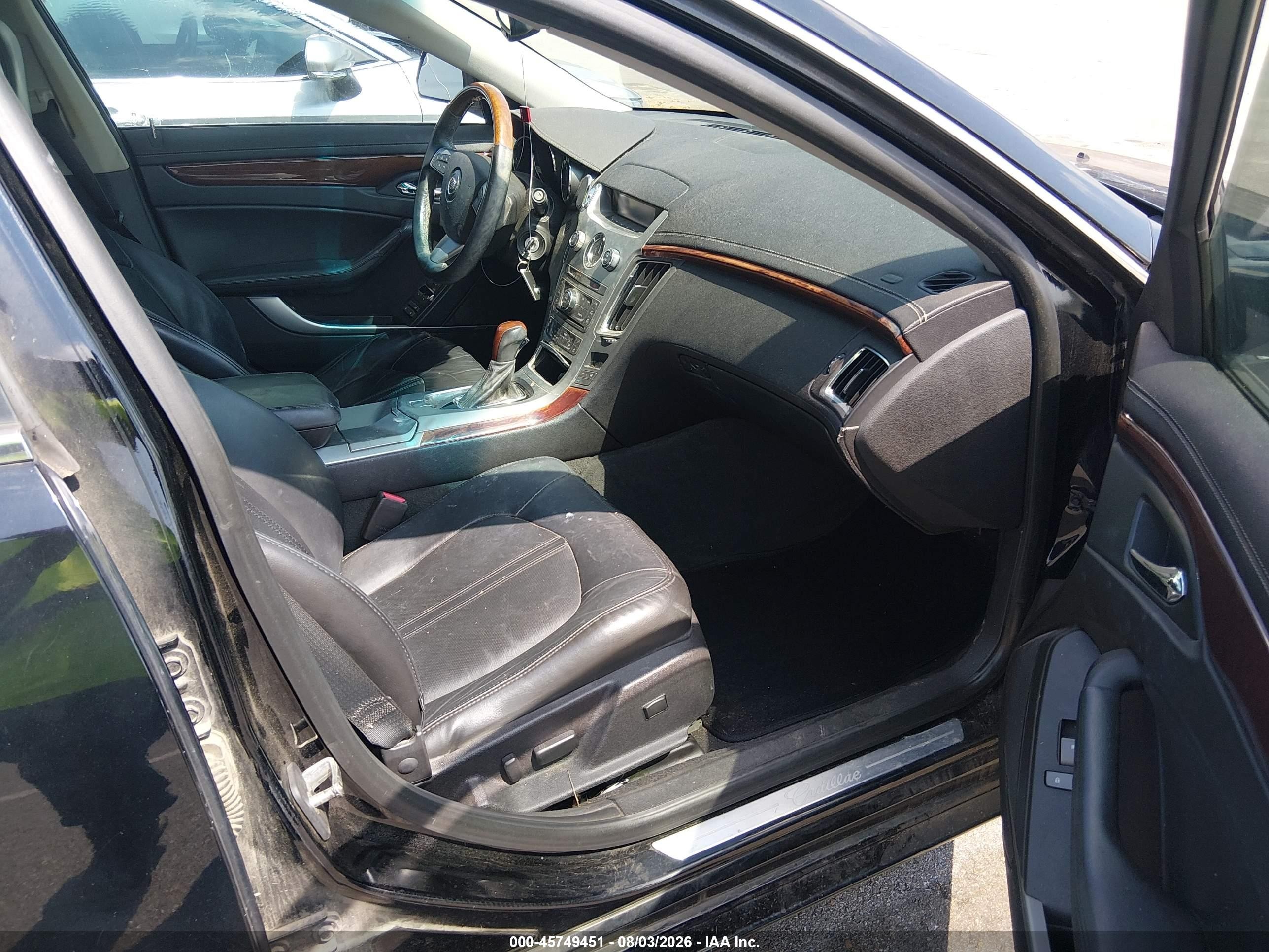 2009 Cadillac Cts Rwd W/1sa Black vin: 1G6DF577690147231