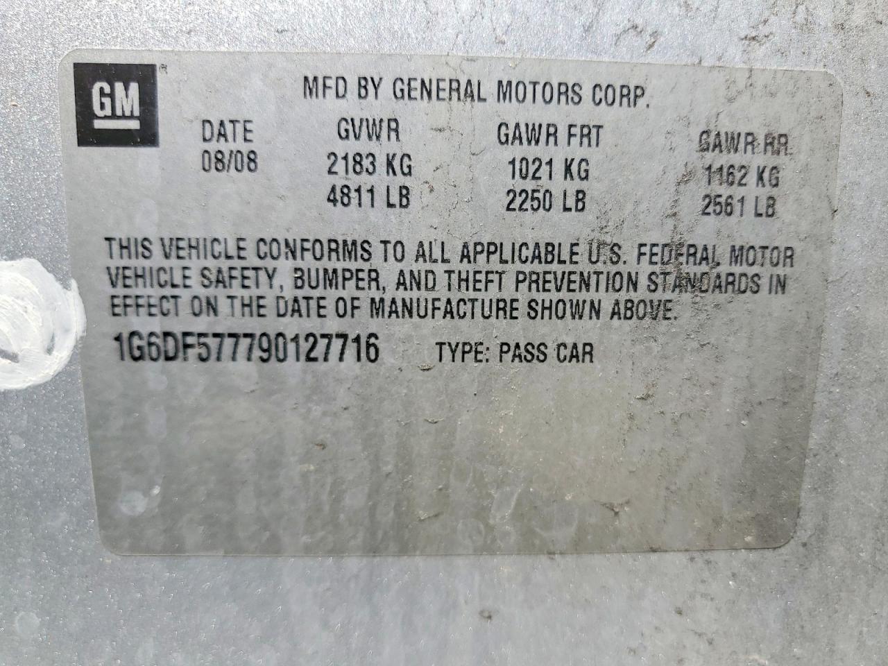 2009 Cadillac Cts Silver vin: 1G6DF577790127716