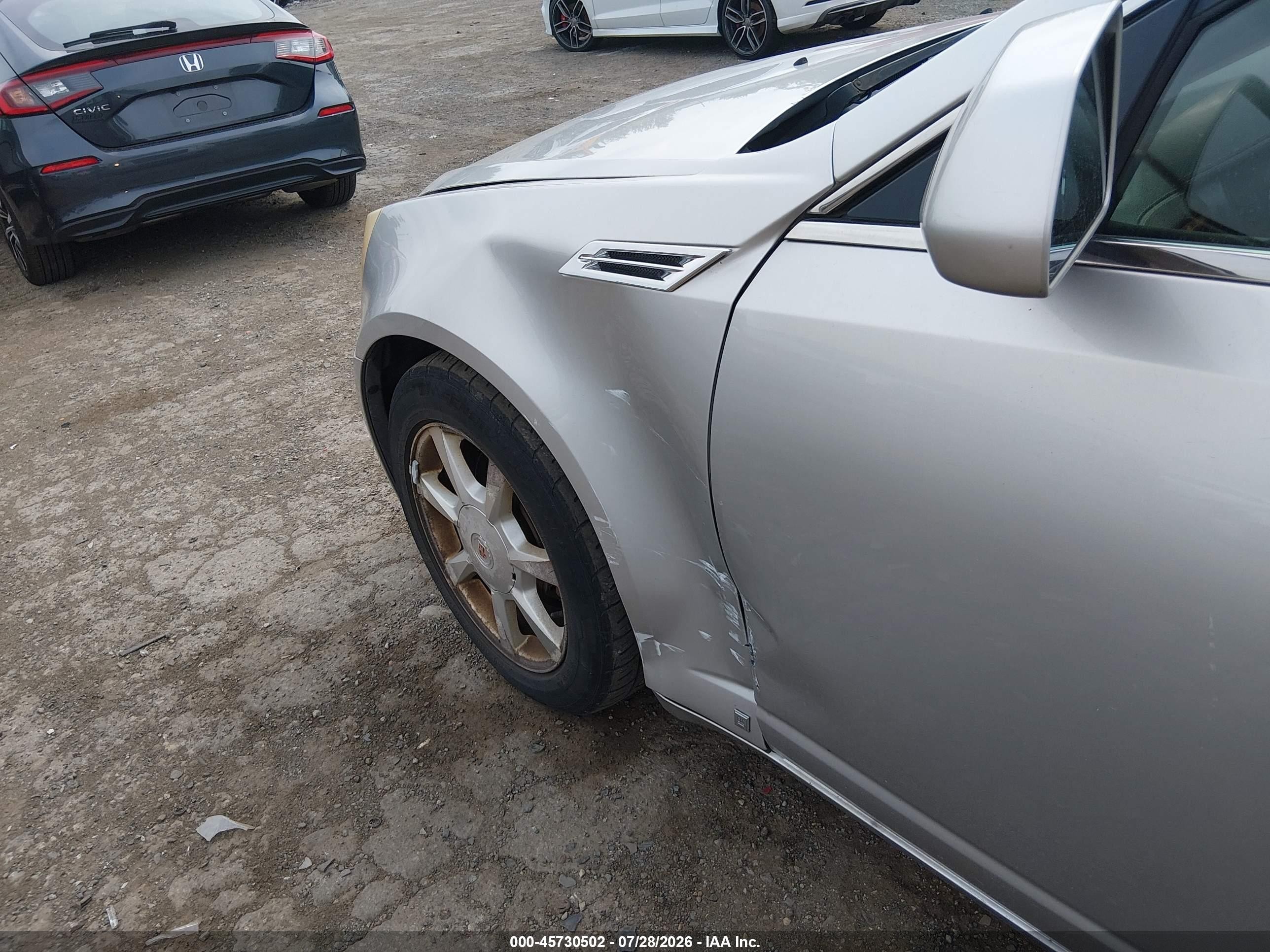 2008 Cadillac Cts Rwd W/1sa Серебряный vin: 1G6DF577880195666