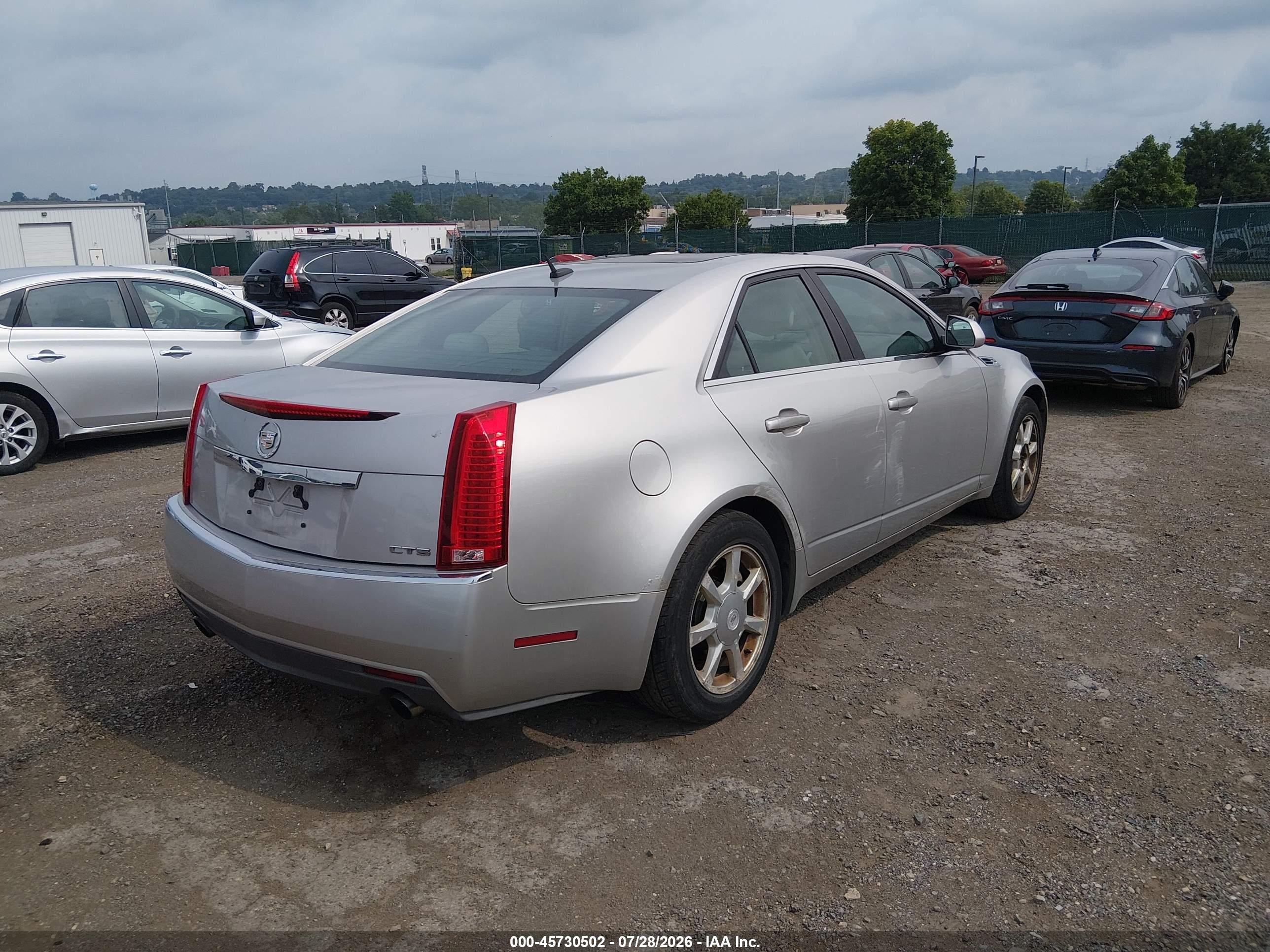 2008 Cadillac Cts Rwd W/1sa Серебряный vin: 1G6DF577880195666