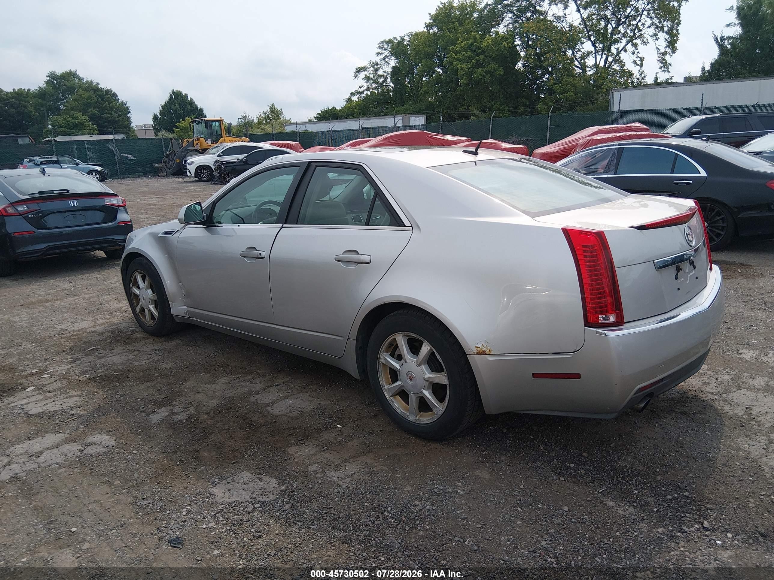 2008 Cadillac Cts Rwd W/1sa Серебряный vin: 1G6DF577880195666
