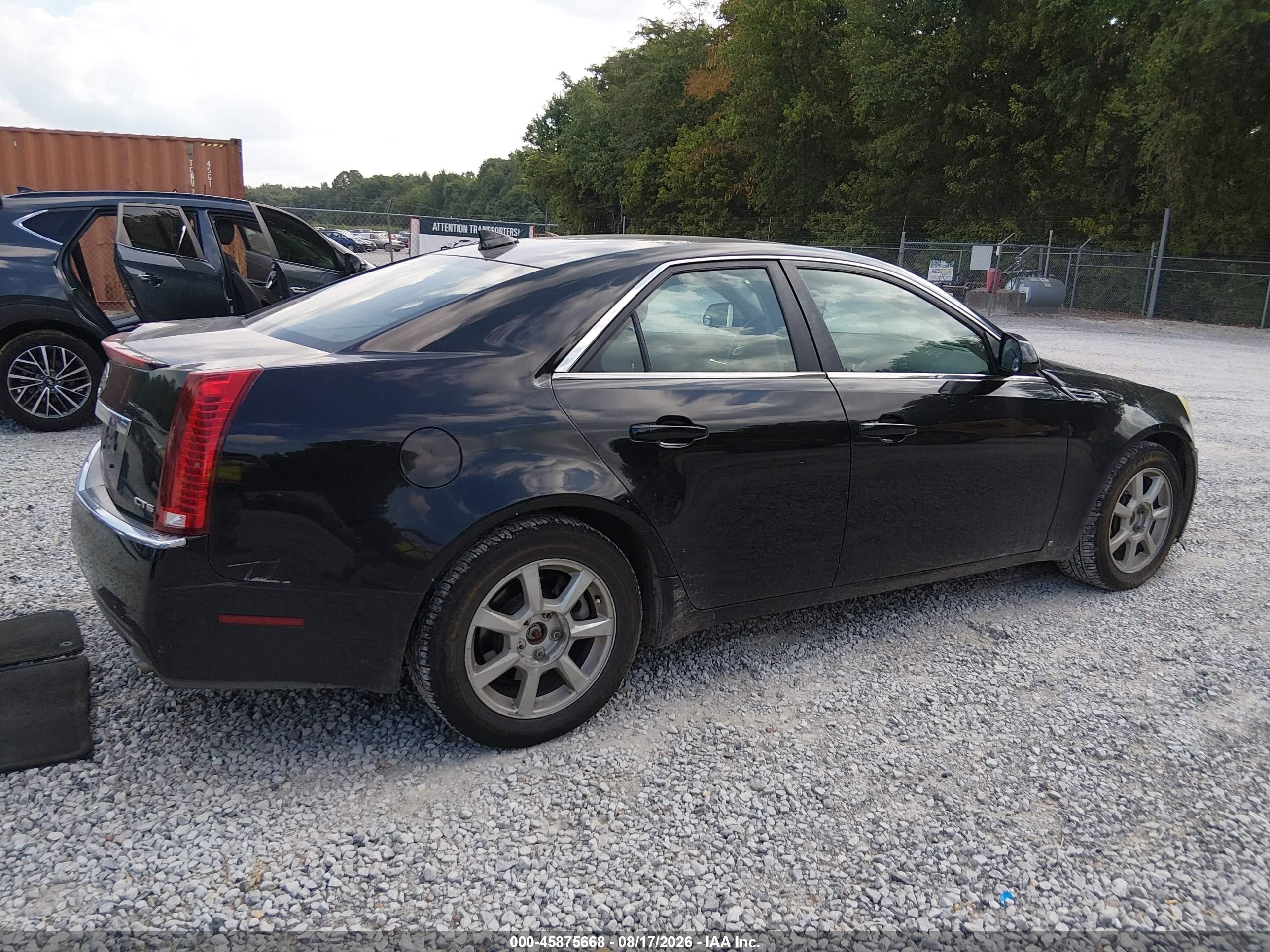 2009 Cadillac Cts Rwd W/1sa Black vin: 1G6DF577890113050