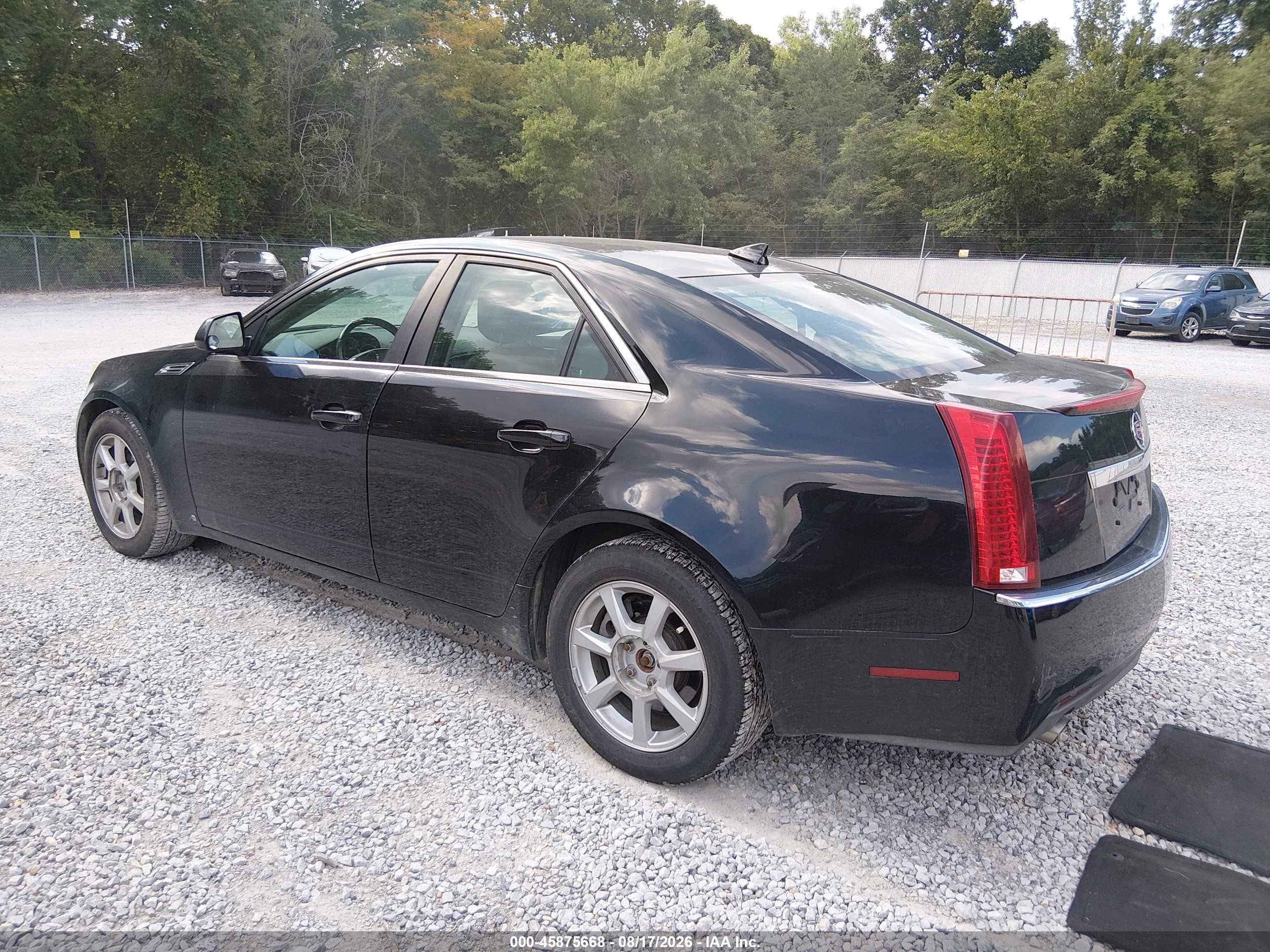 2009 Cadillac Cts Rwd W/1sa Black vin: 1G6DF577890113050
