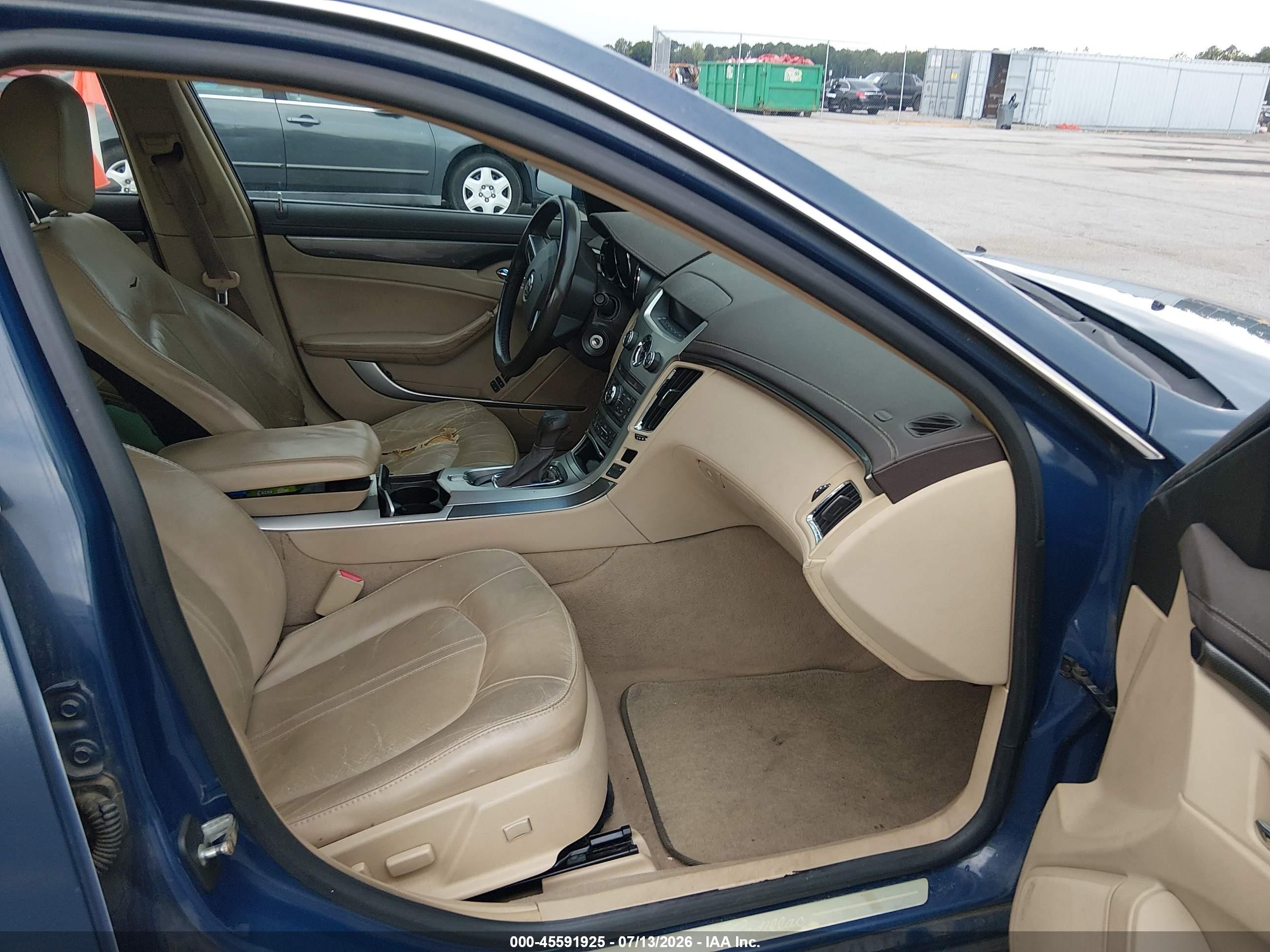 2009 Cadillac Cts Rwd W/1sa Синий vin: 1G6DF577890128843