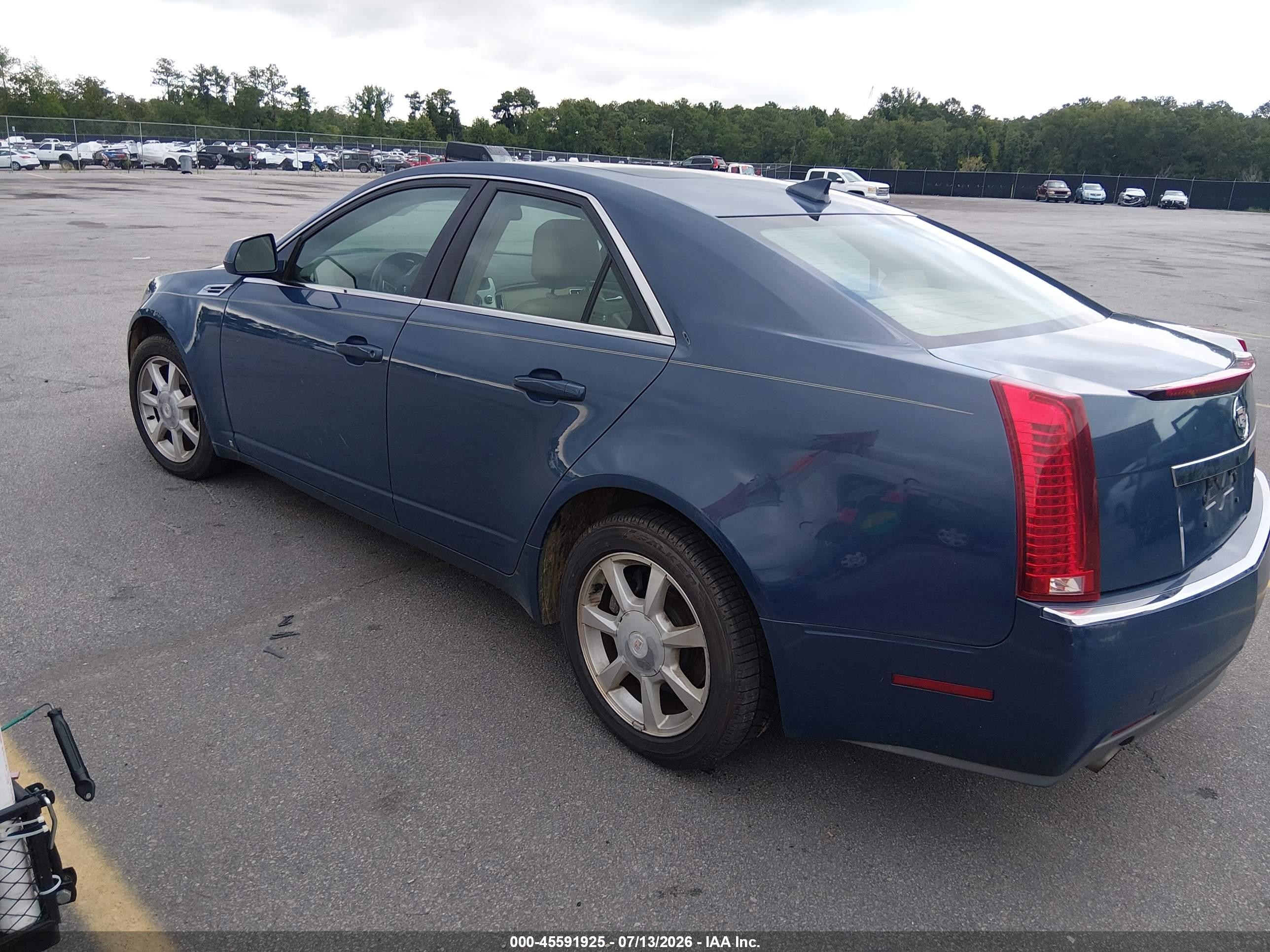 2009 Cadillac Cts Rwd W/1sa Синий vin: 1G6DF577890128843
