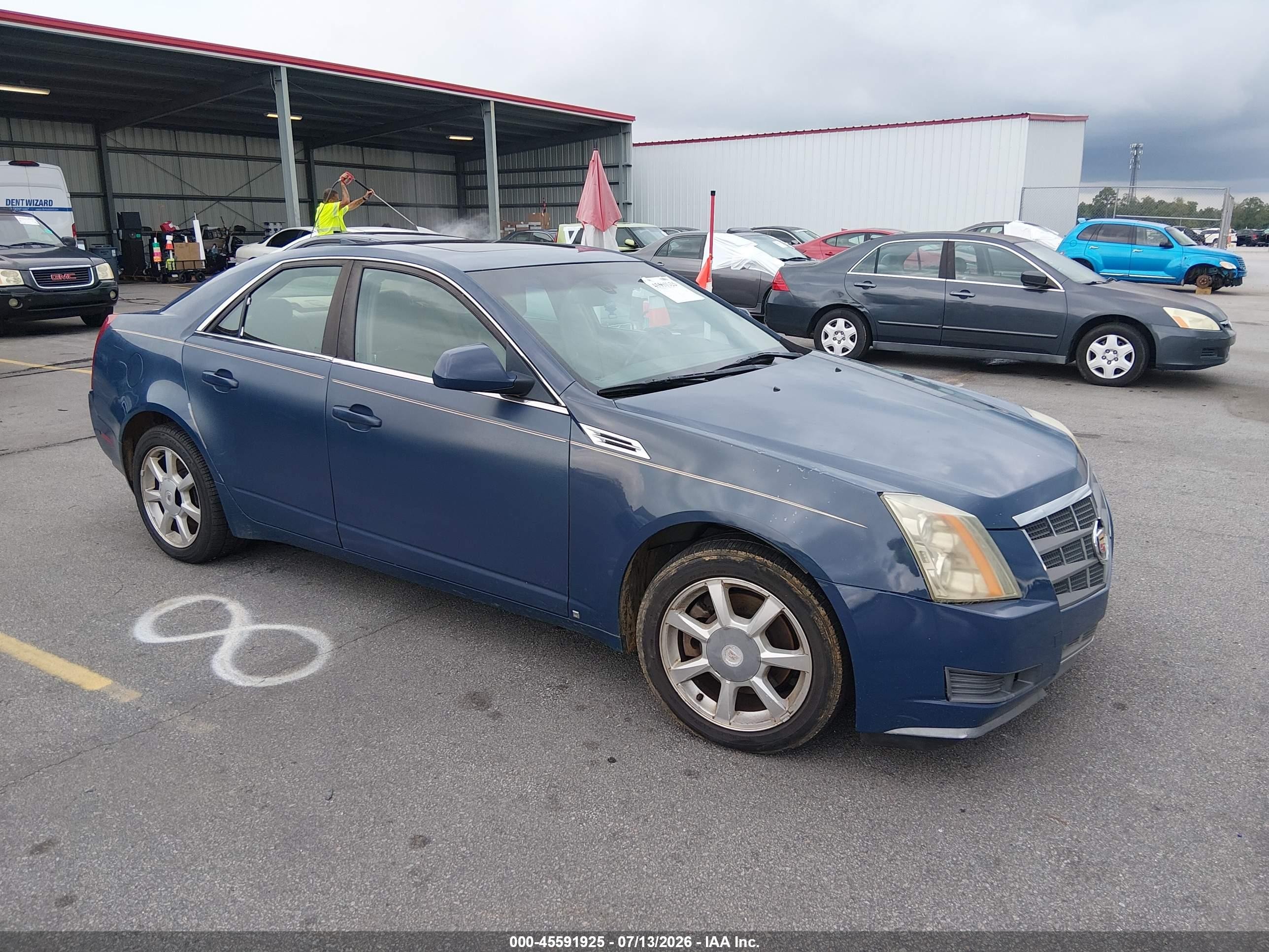2009 Cadillac Cts Rwd W/1sa Blue vin: 1G6DF577890128843