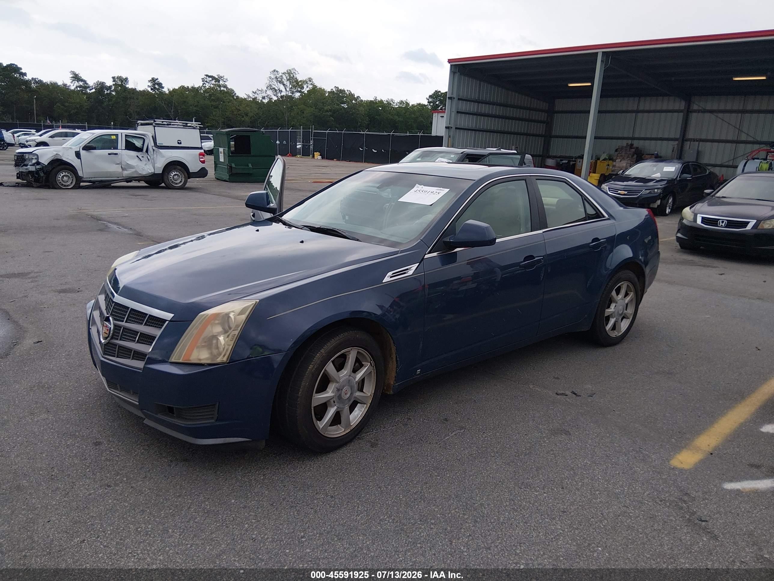 2009 Cadillac Cts Rwd W/1sa Синий vin: 1G6DF577890128843