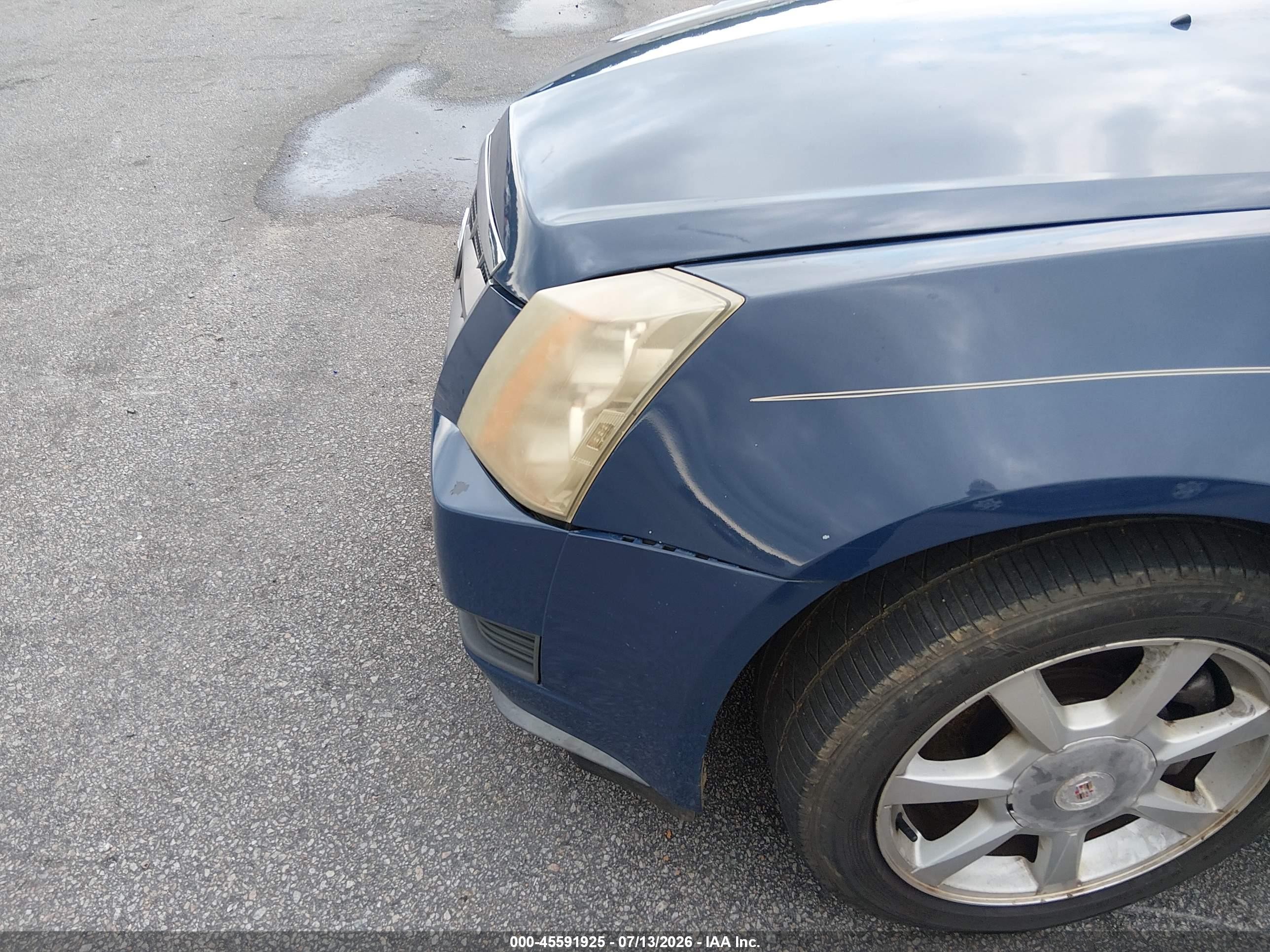 2009 Cadillac Cts Rwd W/1sa Синий vin: 1G6DF577890128843