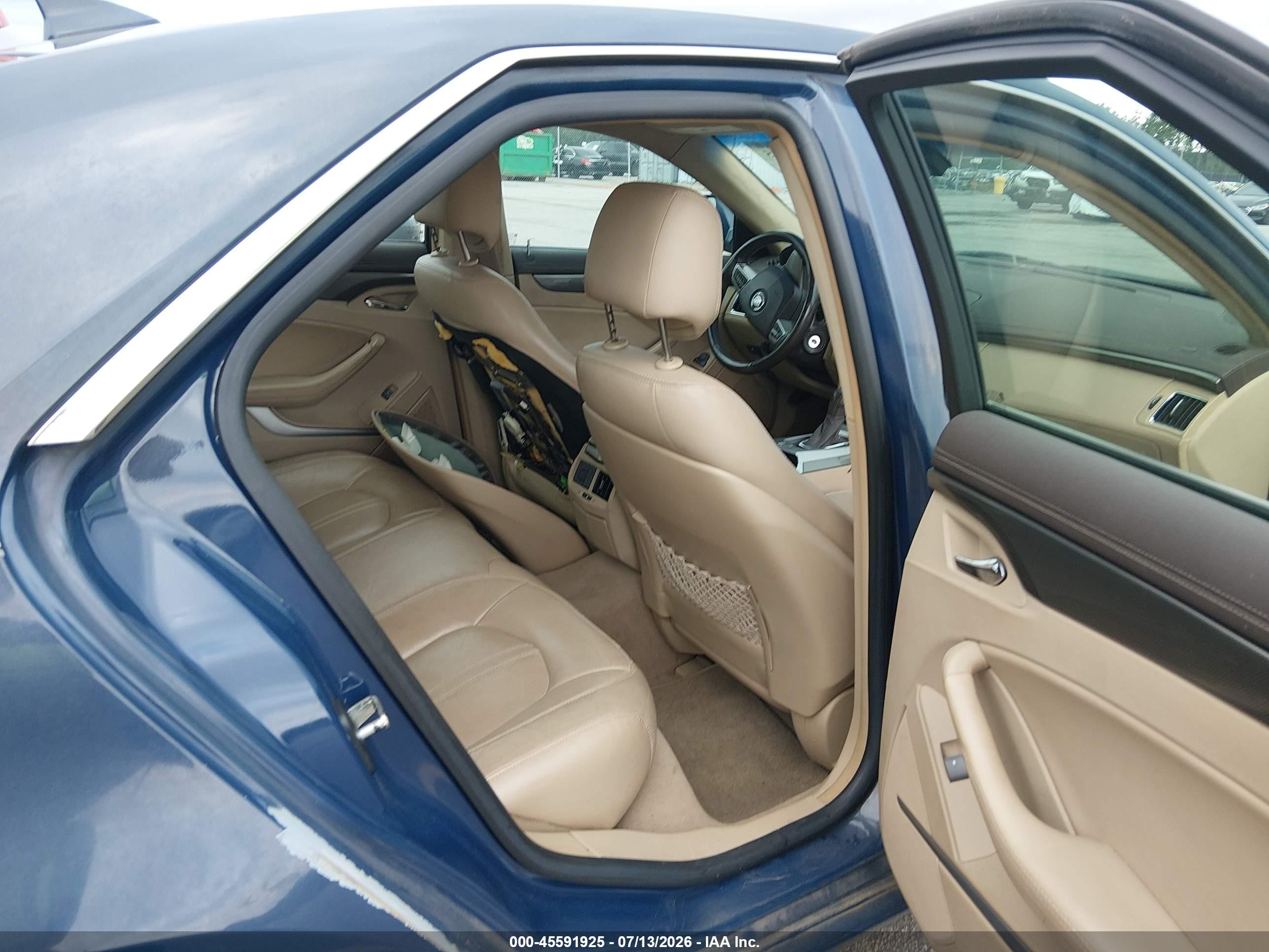 2009 Cadillac Cts Rwd W/1sa Синий vin: 1G6DF577890128843