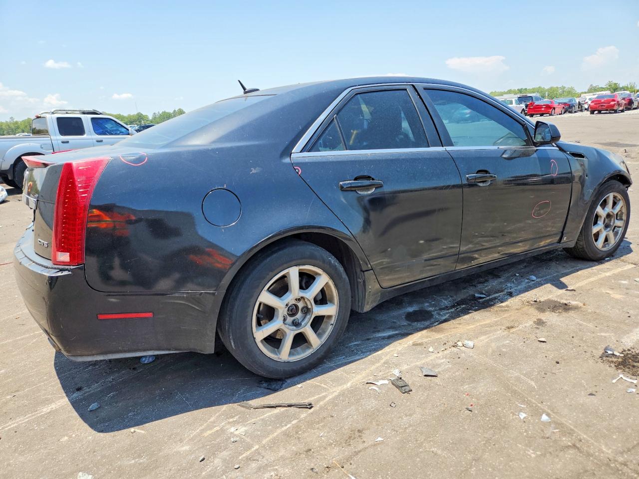 2008 Cadillac Cts Black vin: 1G6DF577980138635