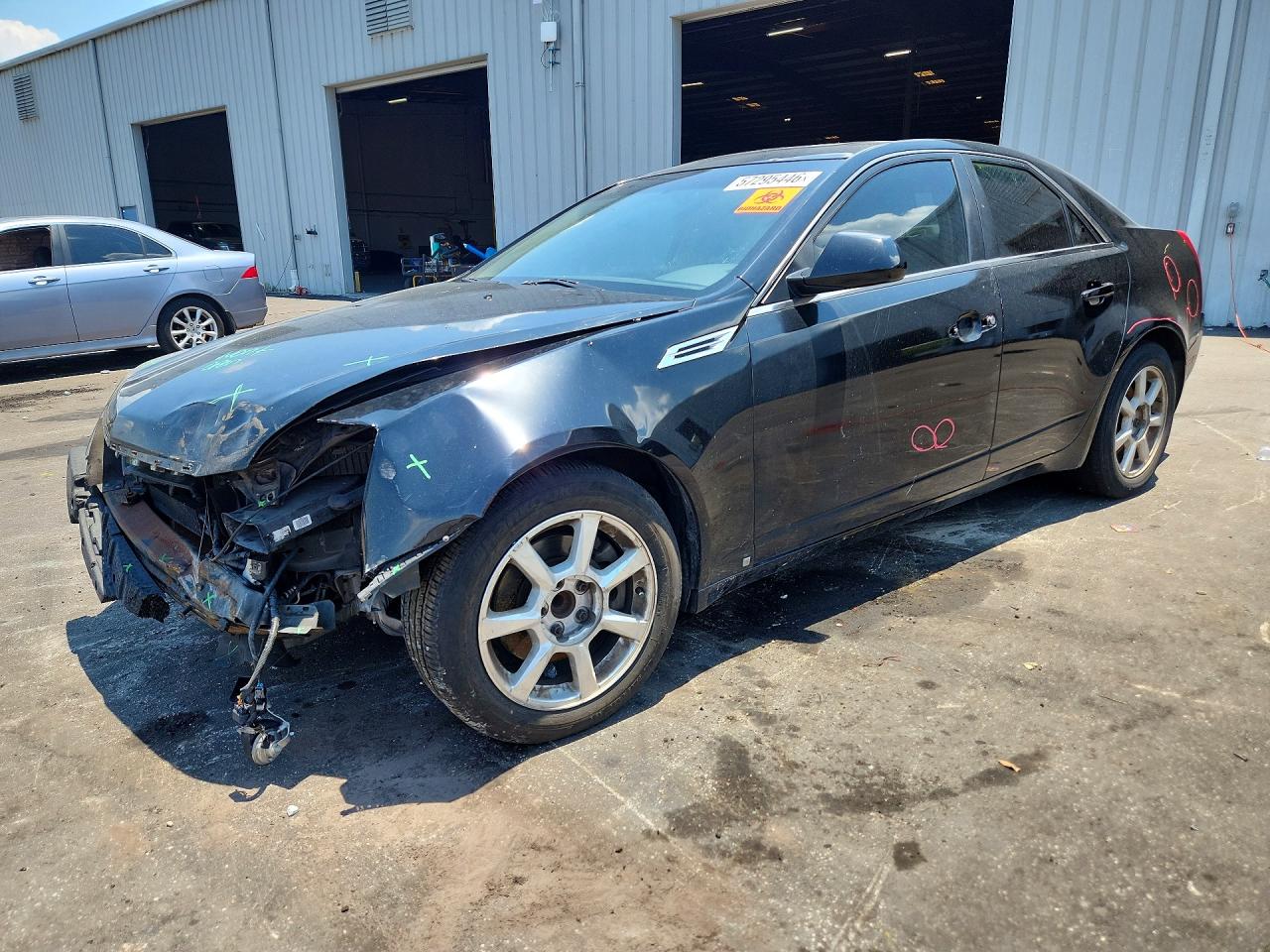 2008 Cadillac Cts Black vin: 1G6DF577980138635