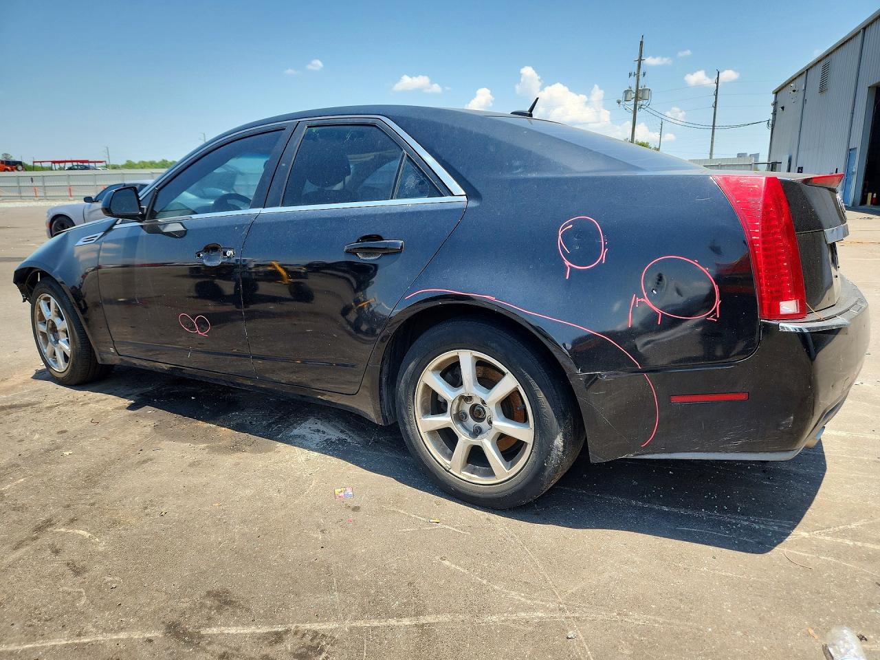 2008 Cadillac Cts Black vin: 1G6DF577980138635
