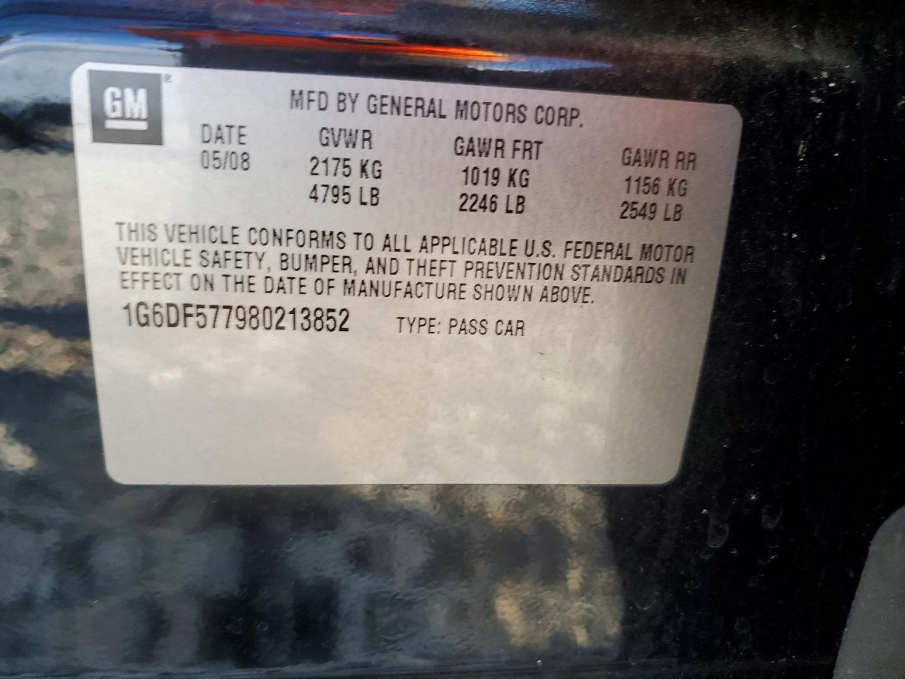 2008 Cadillac Cts Black vin: 1G6DF577980213852