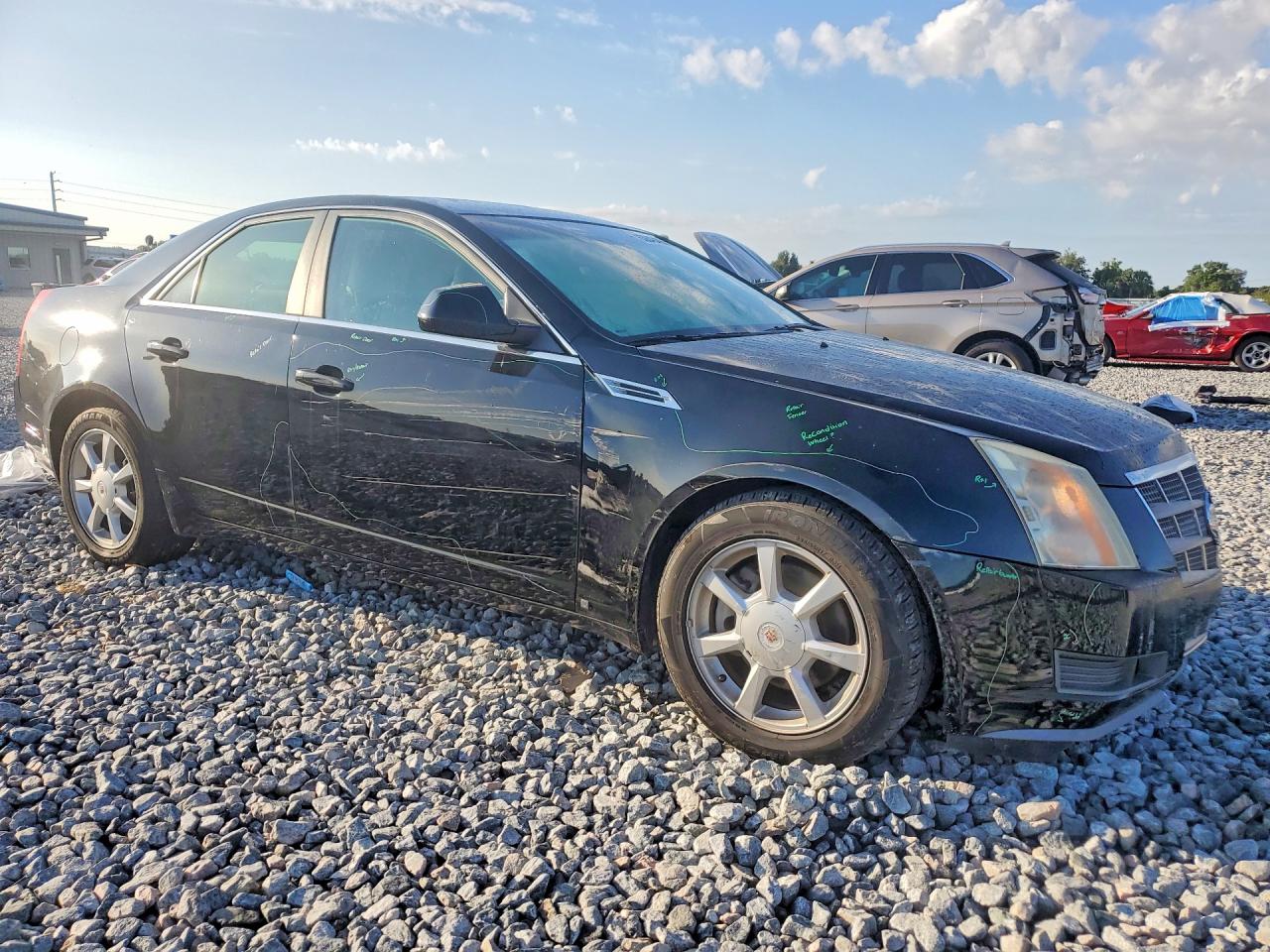 2008 Cadillac Cts Black vin: 1G6DF577980213852