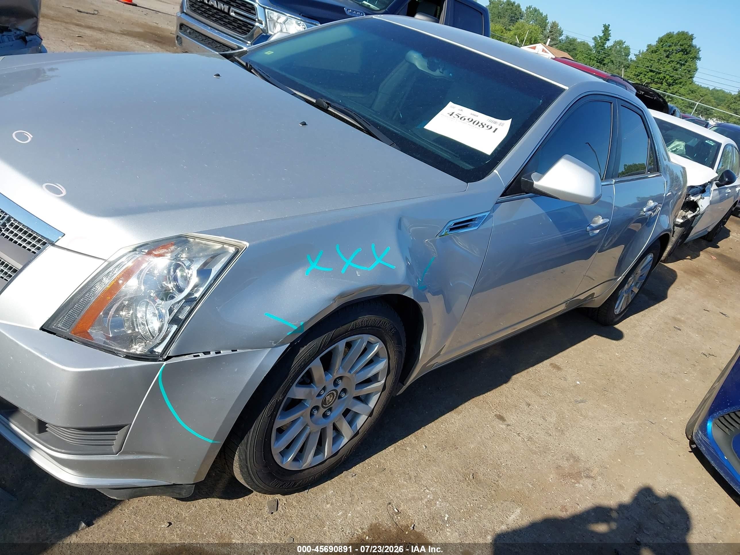 2009 Cadillac Cts Awd W/1sa Silver vin: 1G6DG577190155007
