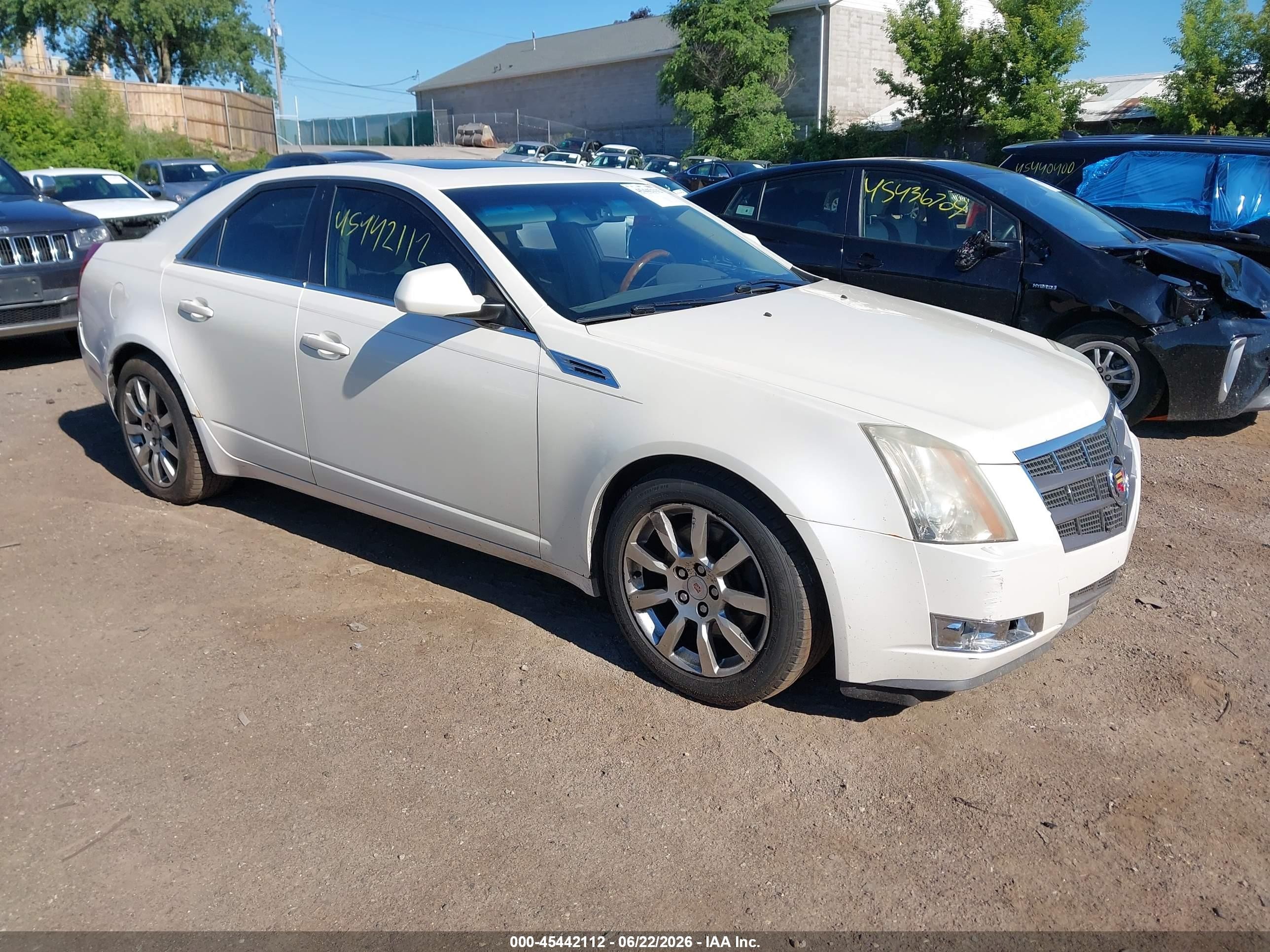 2008 Cadillac Cts Awd W/1sa White vin: 1G6DG577280151756